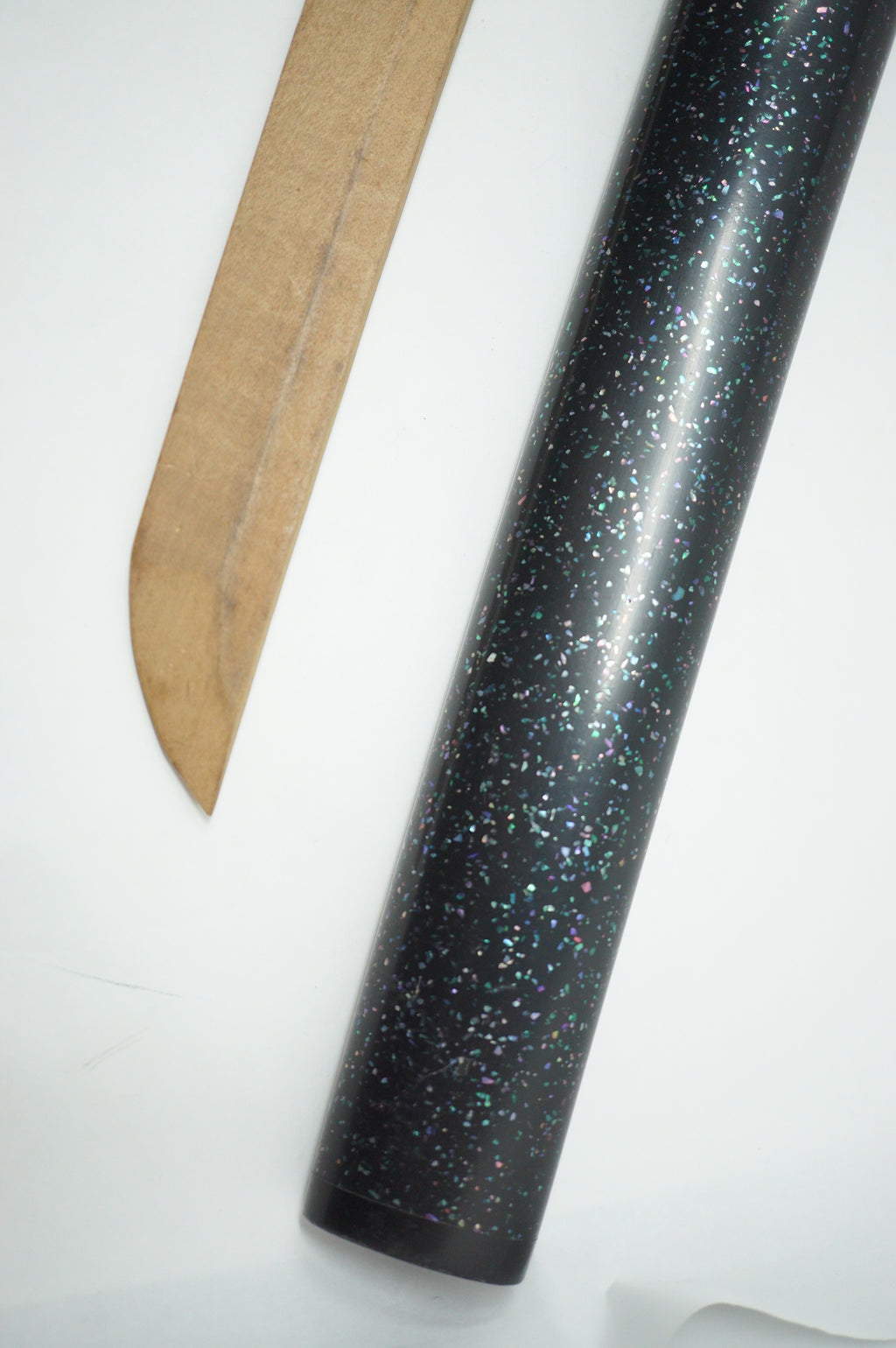 Japanese Katana Sword Scabbard Antique Saya with Shell Inlays & Sageo Cord 1226F42