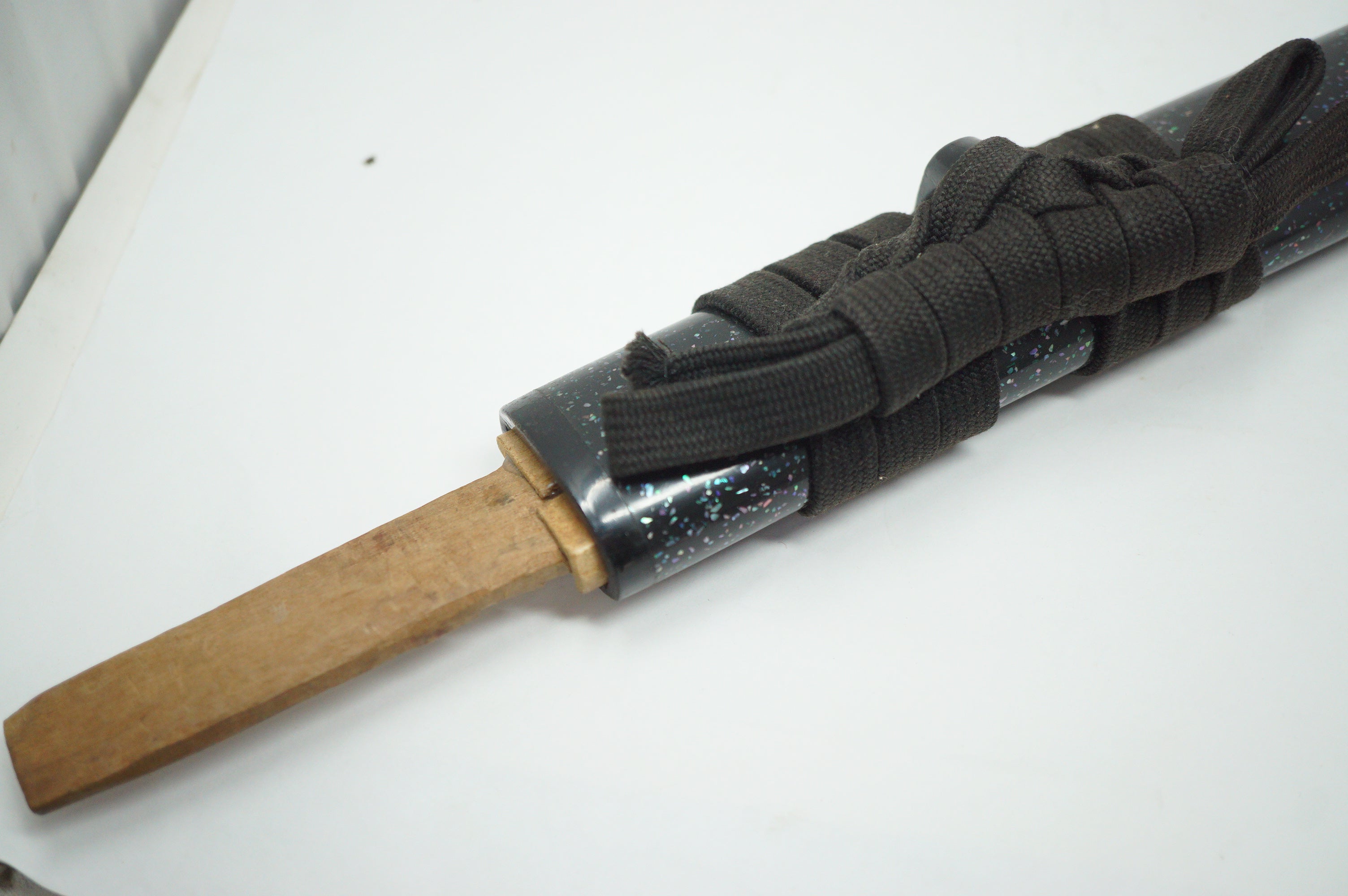 Japanese Katana Sword Scabbard Antique Saya with Shell Inlays & Sageo Cord 1226F42