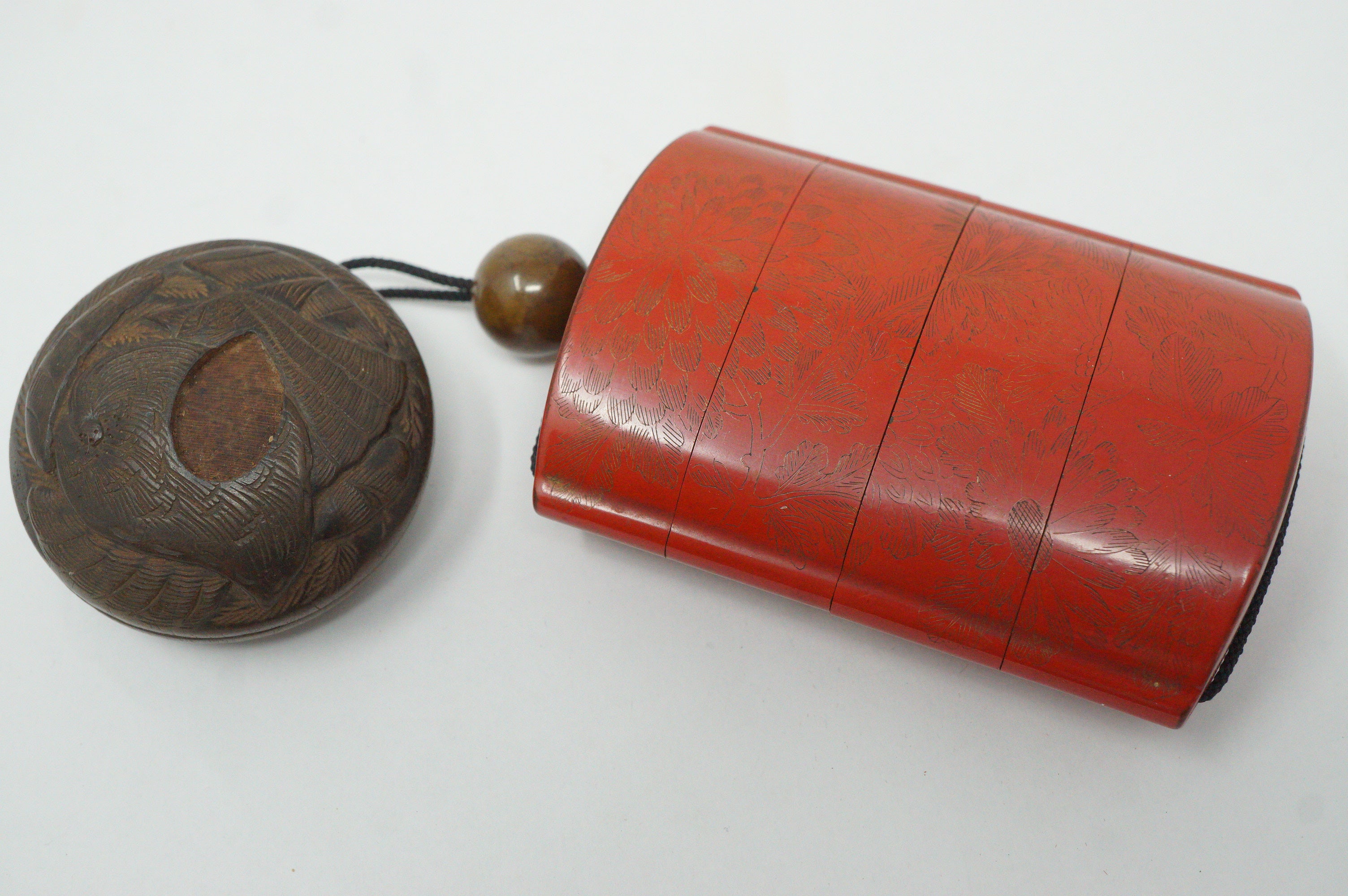 Japanese Sagemono Fine Inro Netsuke & Ojime Set from Japan 0611G4