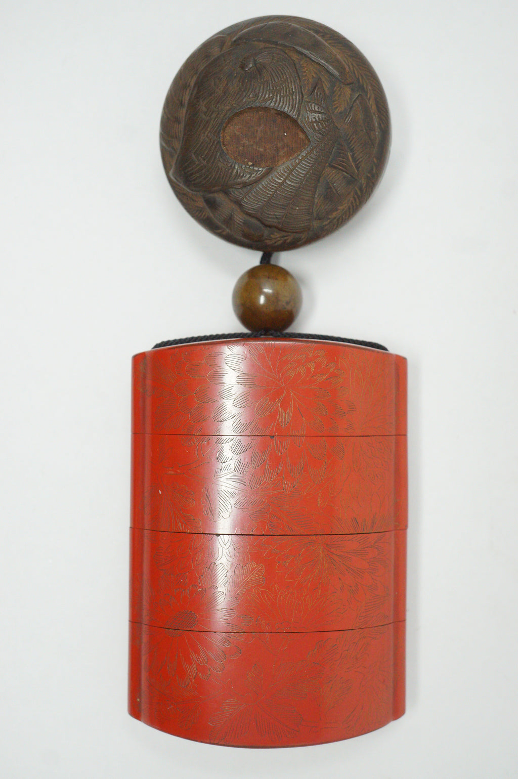 Japanese Sagemono Fine Inro Netsuke & Ojime Set from Japan 0611G4