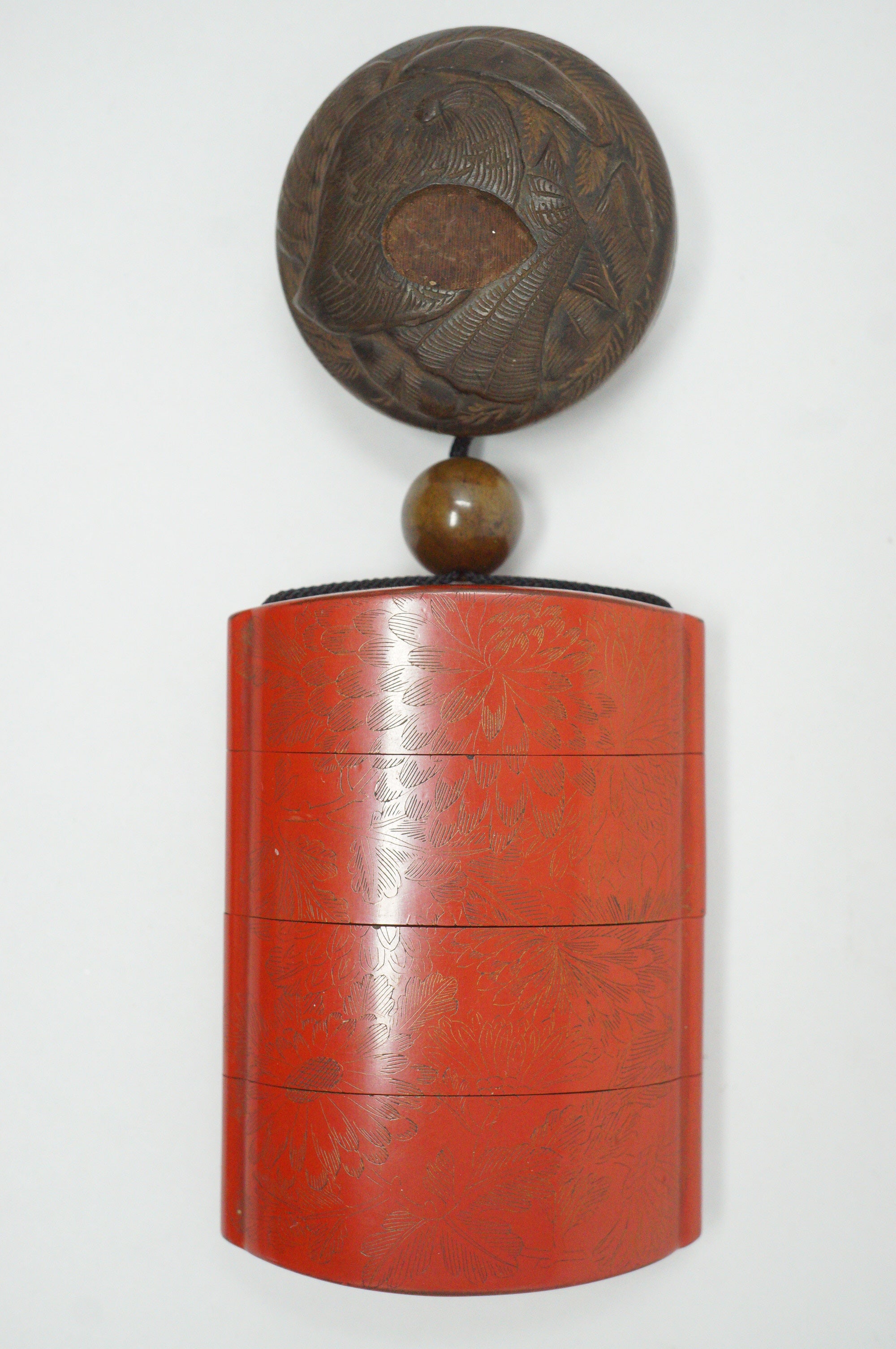 Japanese Sagemono Fine Inro Netsuke & Ojime Set from Japan 0611G4