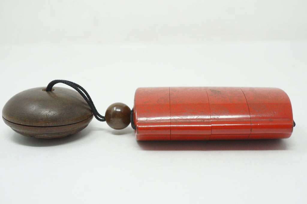 Japanese Sagemono Fine Inro Netsuke & Ojime Set from Japan 0611G4