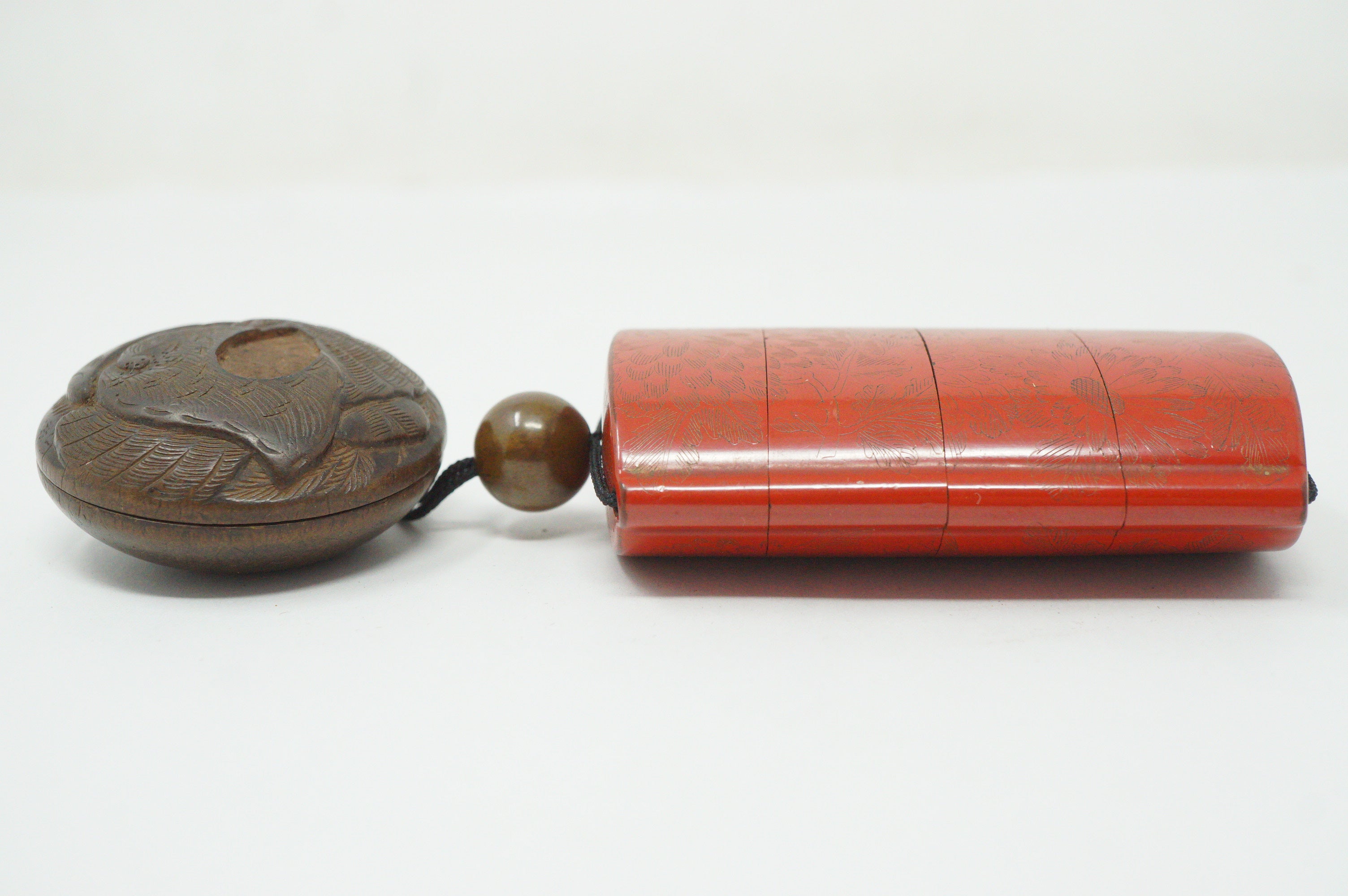 Japanese Sagemono Fine Inro Netsuke & Ojime Set from Japan 0611G4