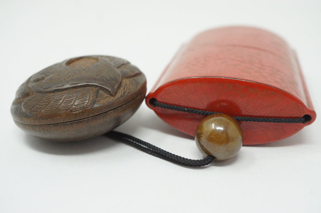 Japanese Sagemono Fine Inro Netsuke & Ojime Set from Japan 0611G4