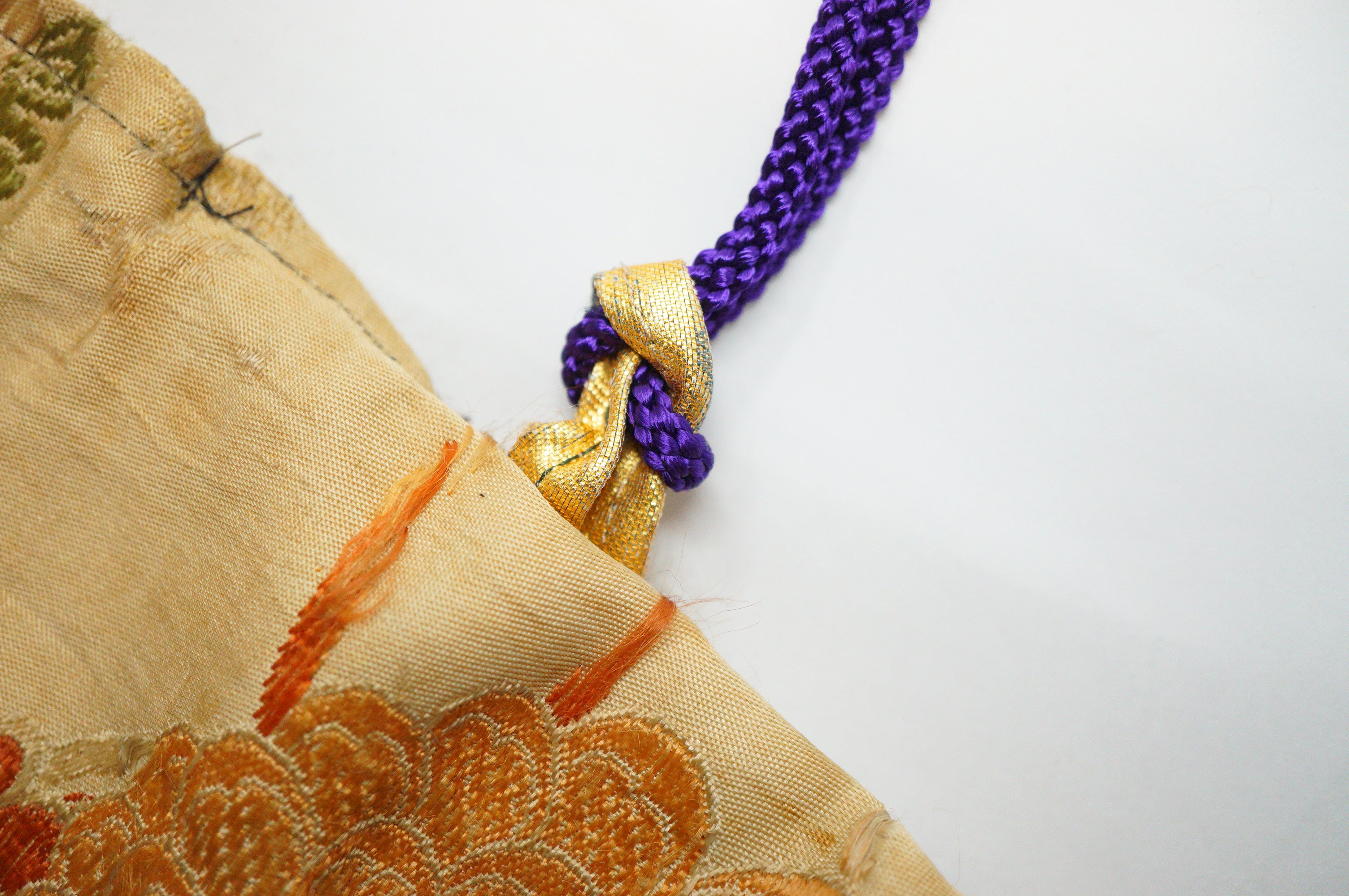 Japanese Vintage Weapon Bag made of Kimono Fabric from Japan 0110E4