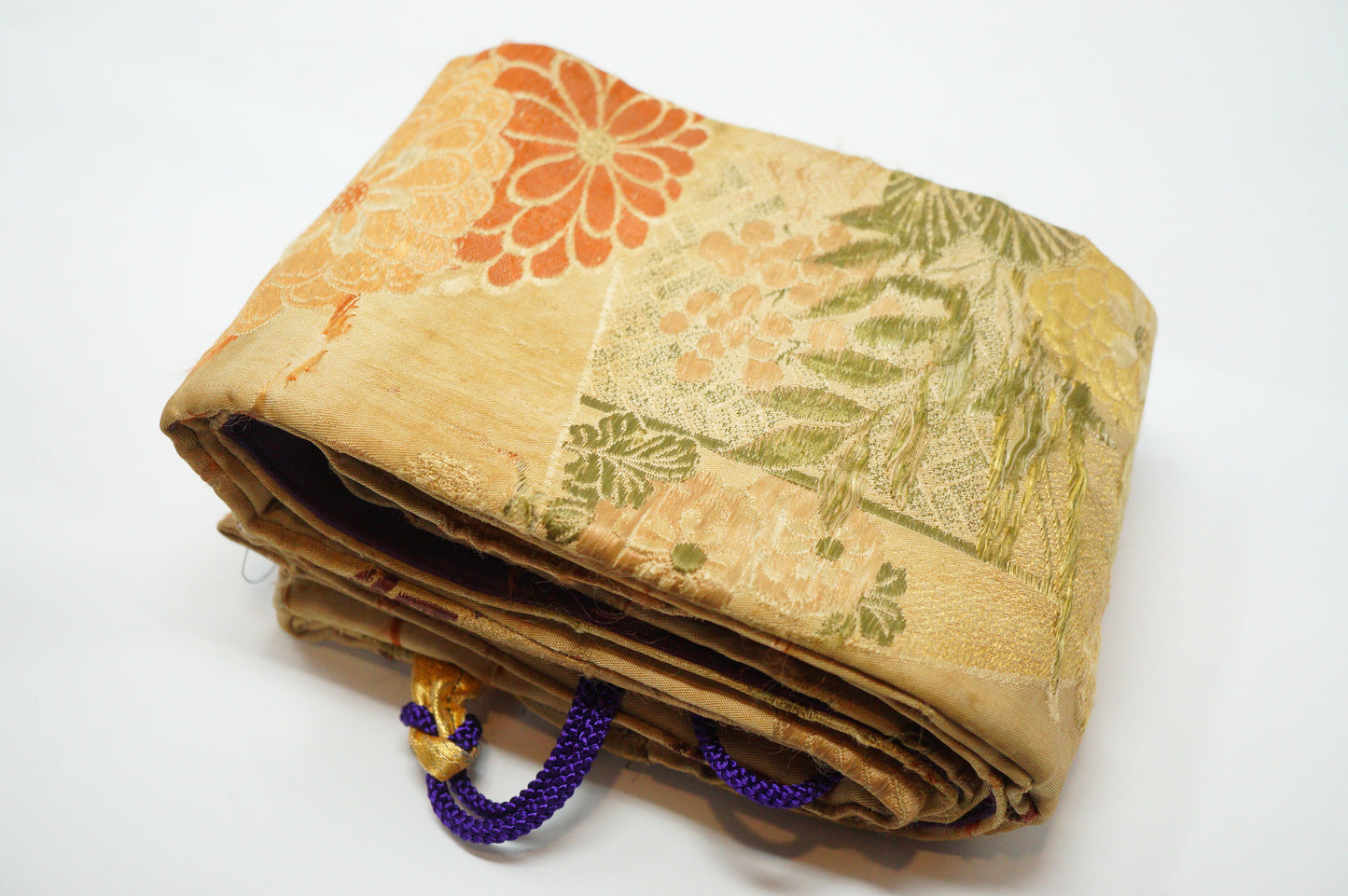 Japanese Vintage Weapon Bag made of Kimono Fabric from Japan 0110E4