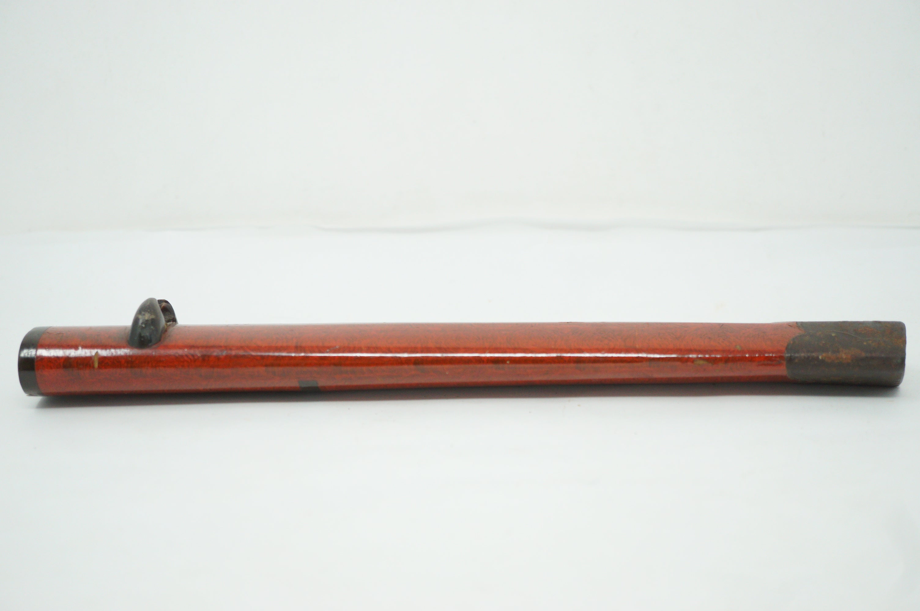 Japanische antike Dolchscheide Saya Antik mit Eisenspitze Original aus Japan 0212F4