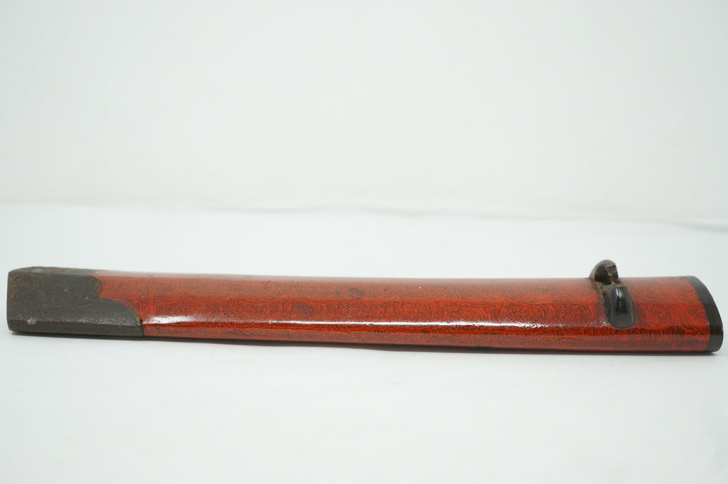 Japanische antike Dolchscheide Saya Antik mit Eisenspitze Original aus Japan 0212F4