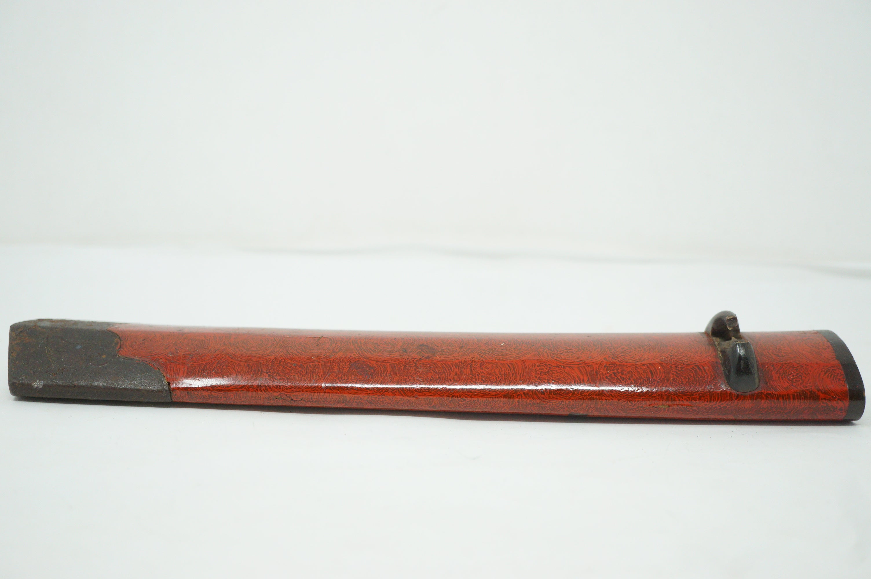 Japanische antike Dolchscheide Saya Antik mit Eisenspitze Original aus Japan 0212F4