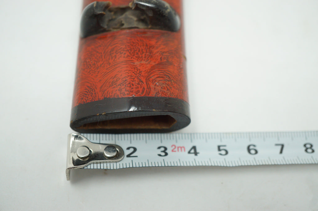 Japanische antike Dolchscheide Saya Antik mit Eisenspitze Original aus Japan 0212F4