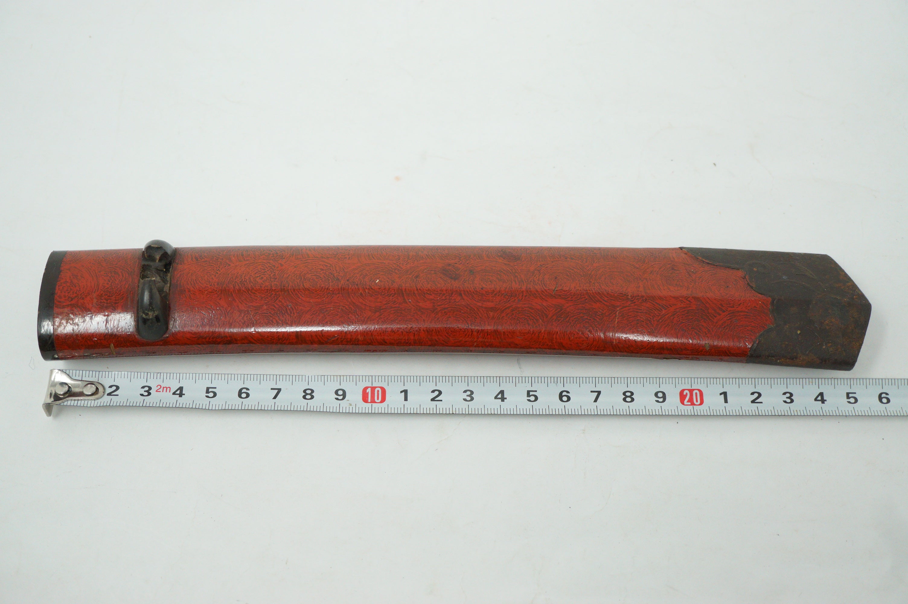 Japanische antike Dolchscheide Saya Antik mit Eisenspitze Original aus Japan 0212F4