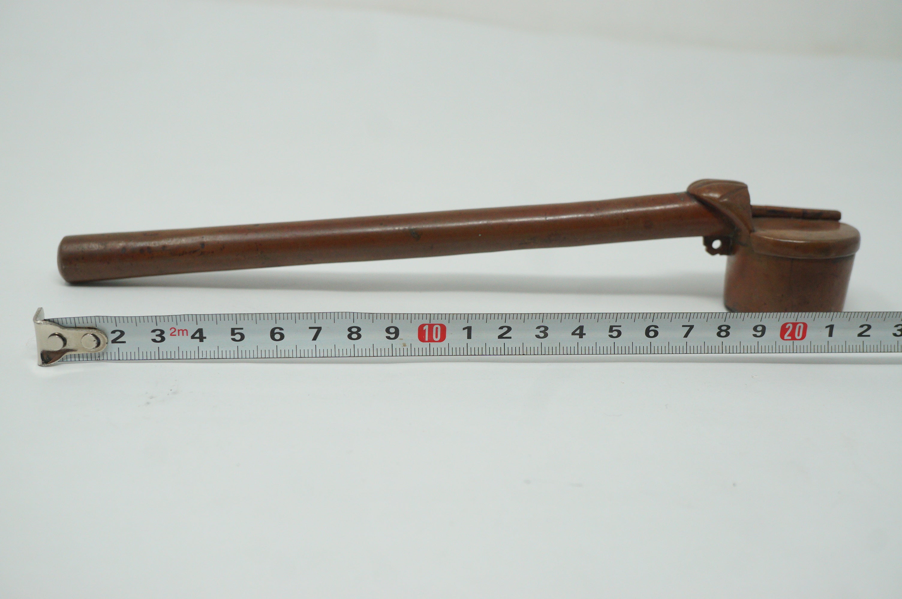 Japanese Portable Calligraphy Ink Container Antique Yatate made of Copper 0930F4