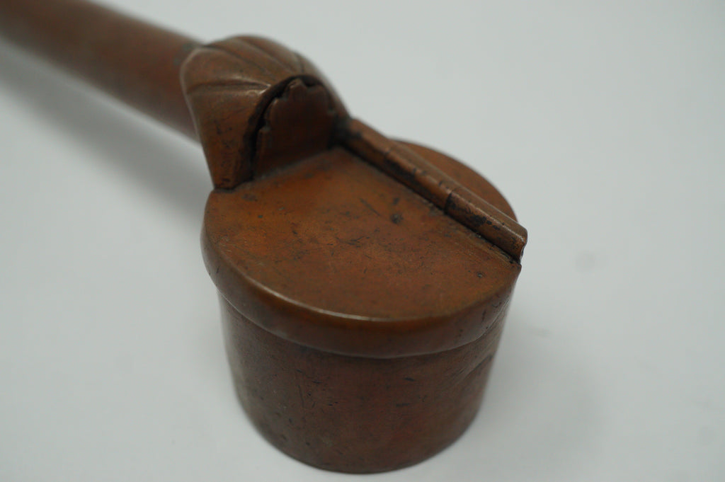 Japanese Portable Calligraphy Ink Container Antique Yatate made of Copper 0930F4