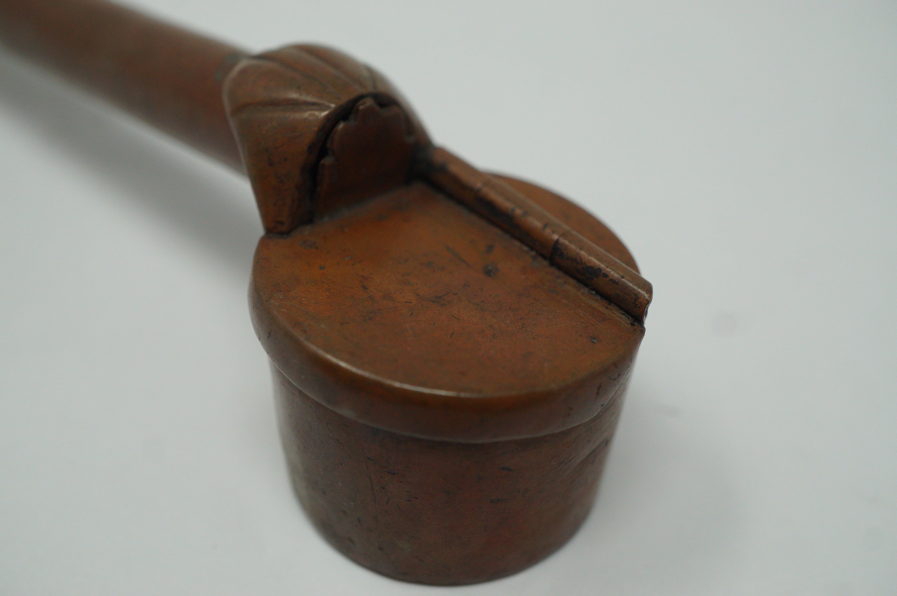 Japanese Portable Calligraphy Ink Container Antique Yatate made of Copper 0930F4
