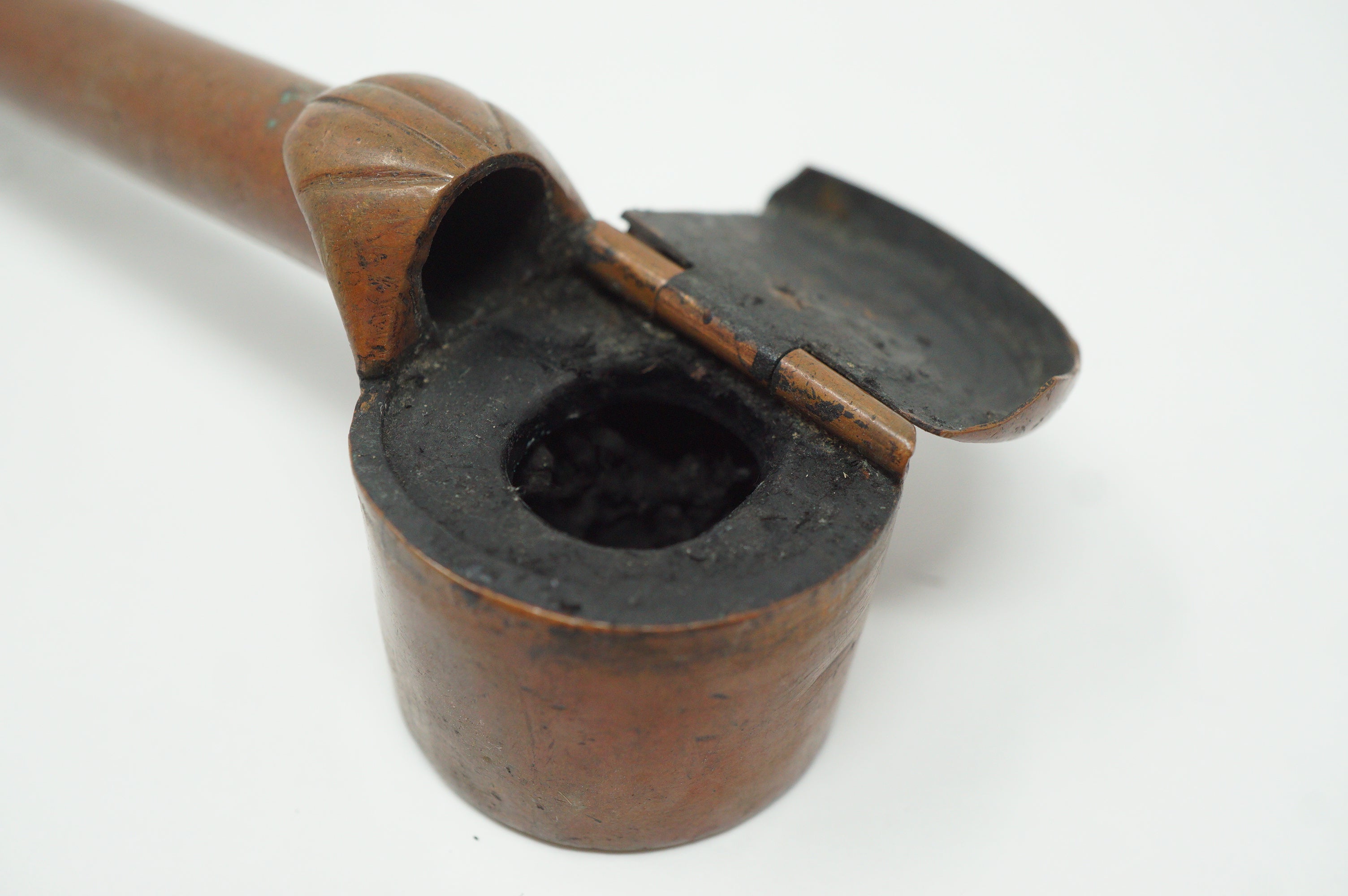 Japanese Portable Calligraphy Ink Container Antique Yatate made of Copper 0930F4