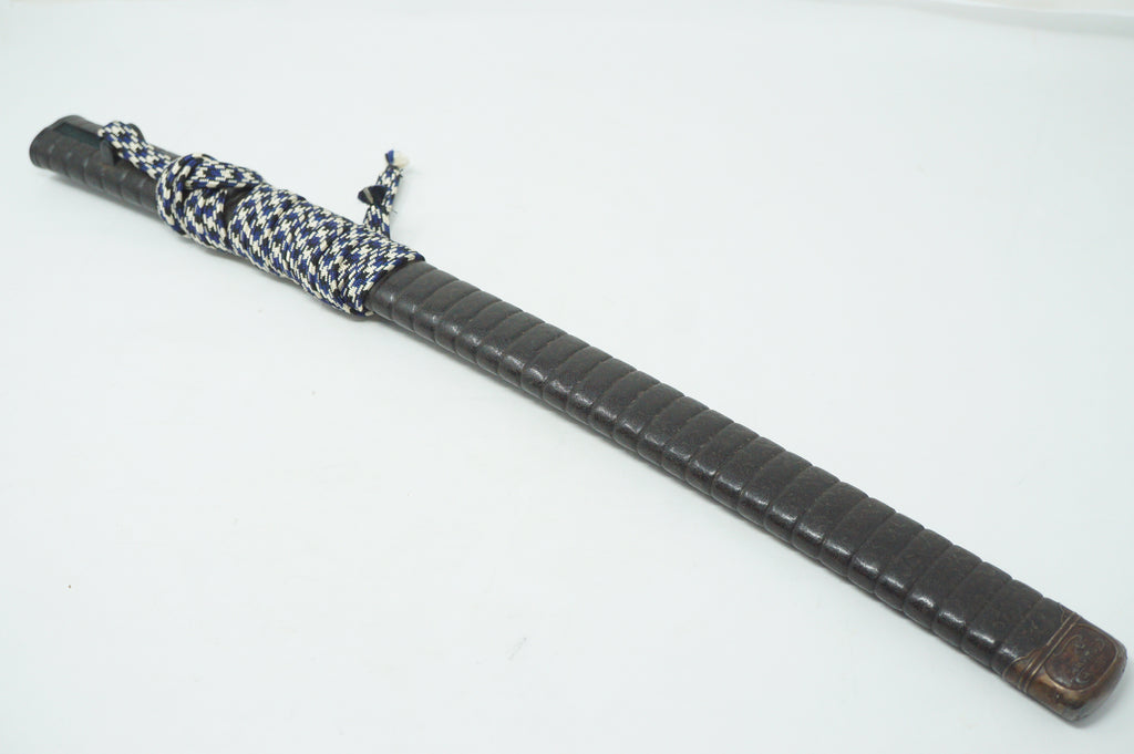 Japanese Sword Scabbard Authentic Saya Antique Original with Signed Kojiri from Japan 1127F4