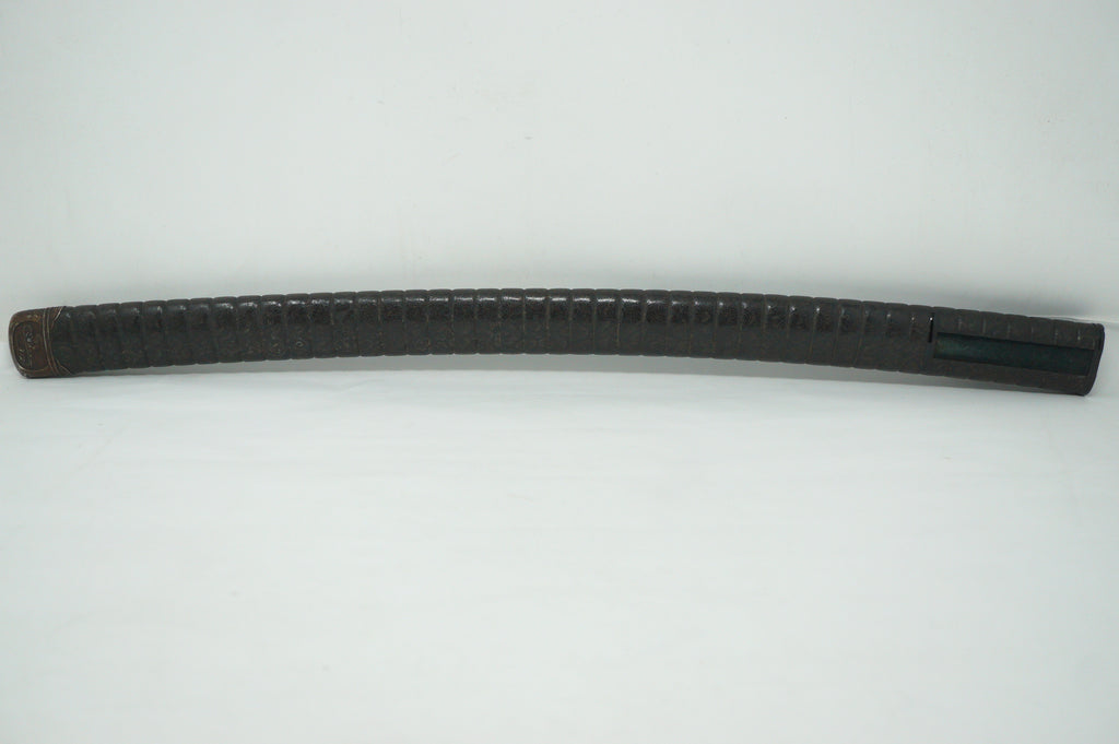 Japanese Sword Scabbard Authentic Saya Antique Original with Signed Kojiri from Japan 1127F4