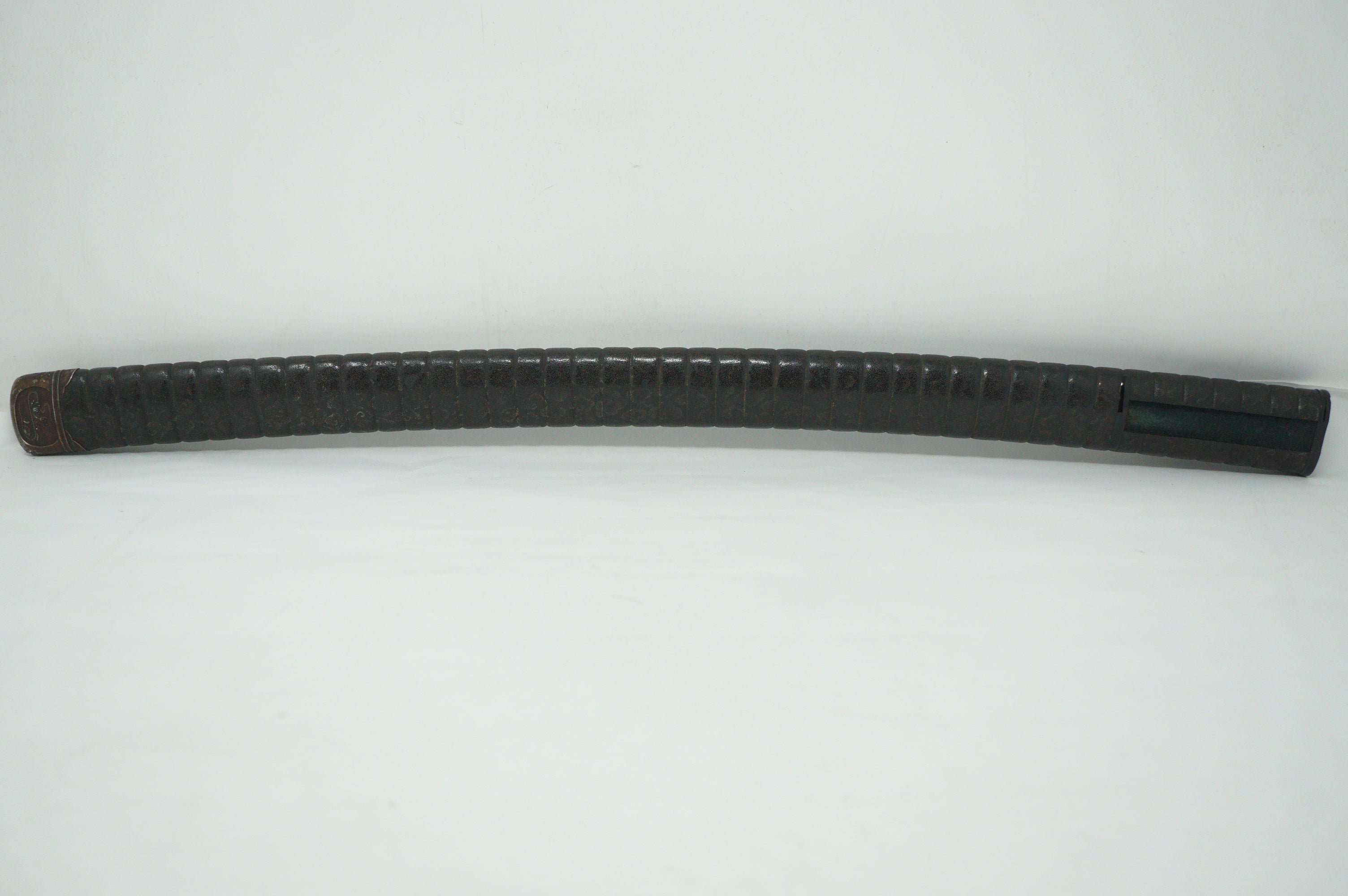 Japanese Sword Scabbard Authentic Saya Antique Original with Signed Kojiri from Japan 1127F4