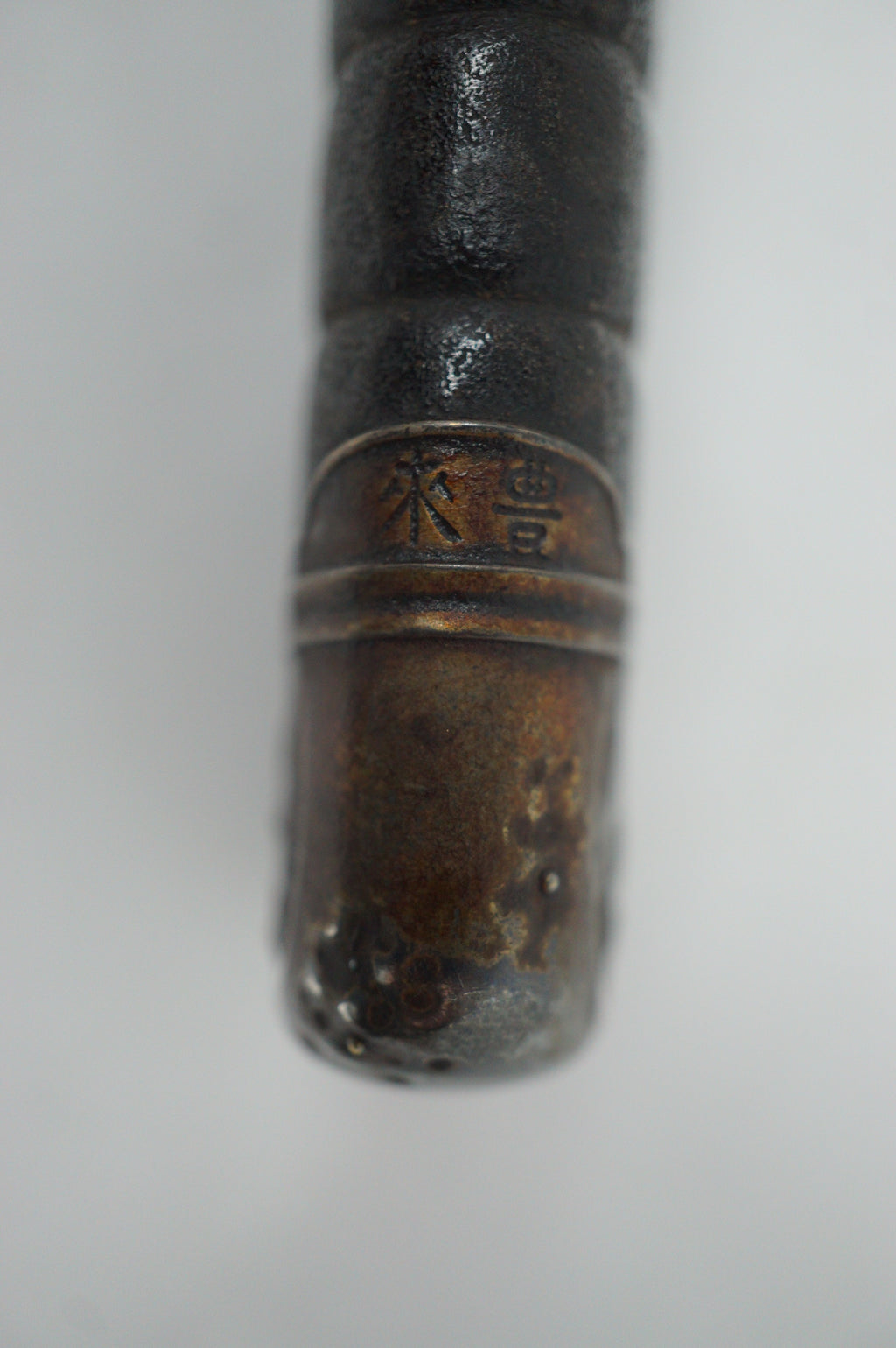 Japanese Sword Scabbard Authentic Saya Antique Original with Signed Kojiri from Japan 1127F4