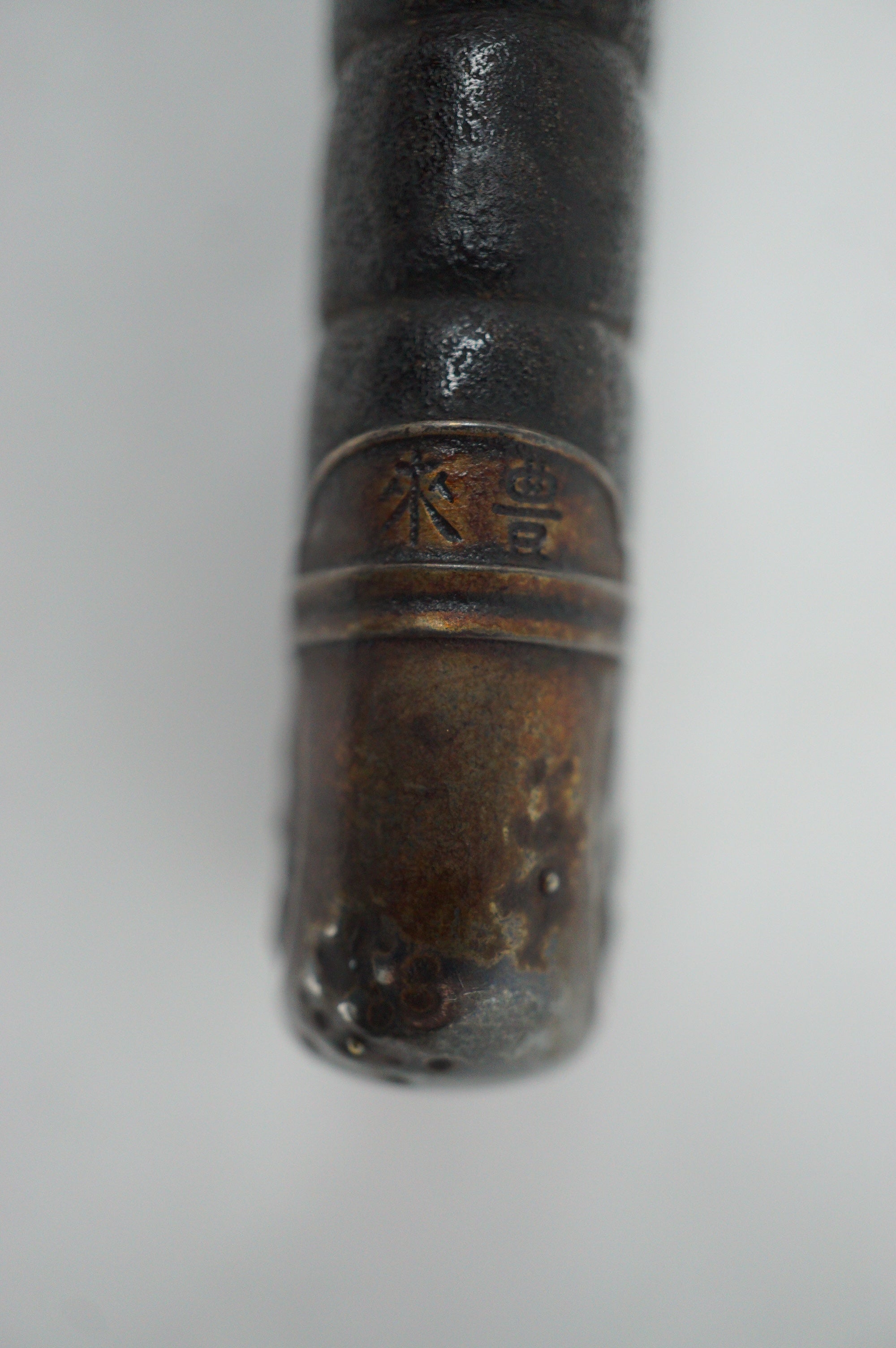 Japanese Sword Scabbard Authentic Saya Antique Original with Signed Kojiri from Japan 1127F4