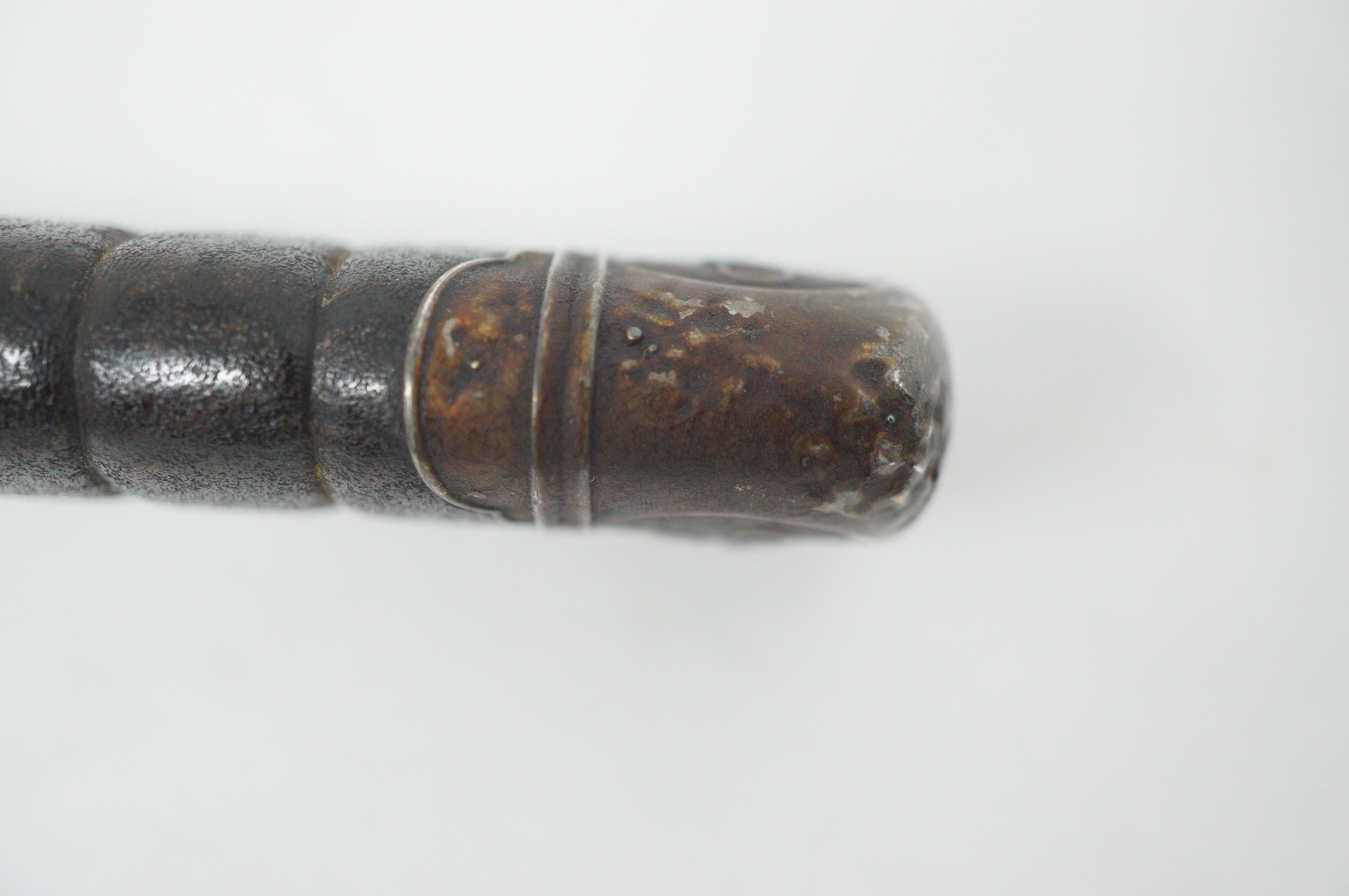 Japanese Sword Scabbard Authentic Saya Antique Original with Signed Kojiri from Japan 1127F4