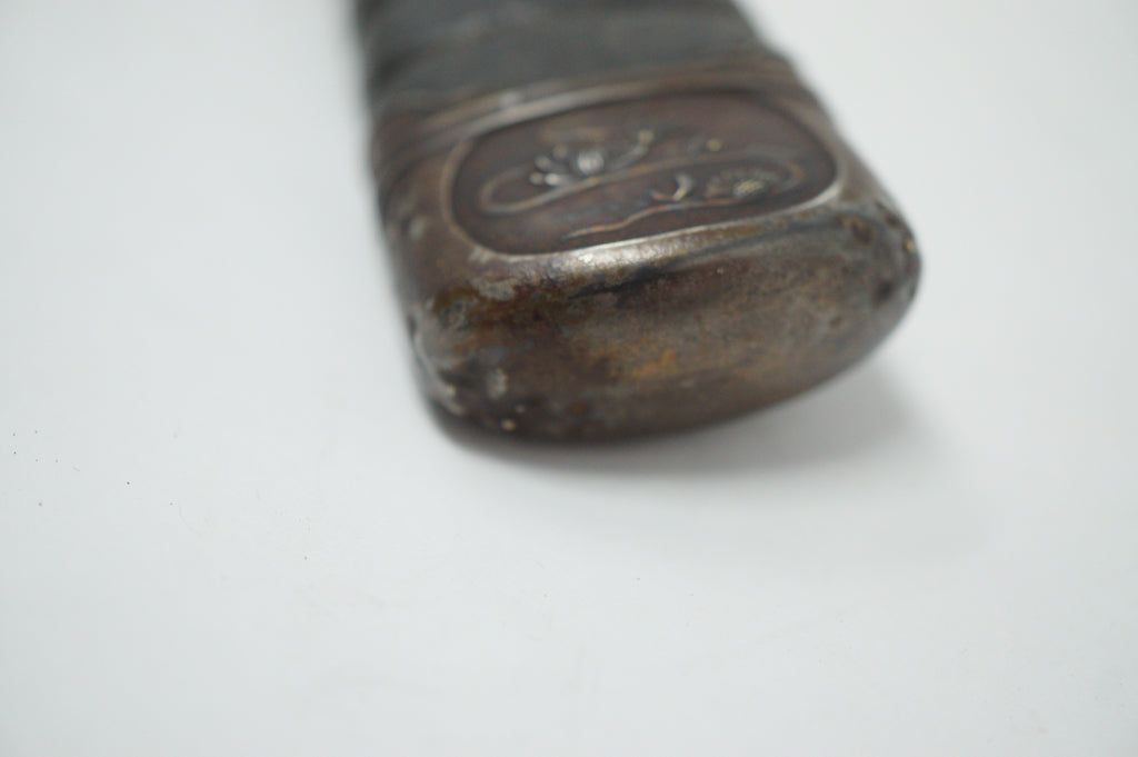 Japanese Sword Scabbard Authentic Saya Antique Original with Signed Kojiri from Japan 1127F4