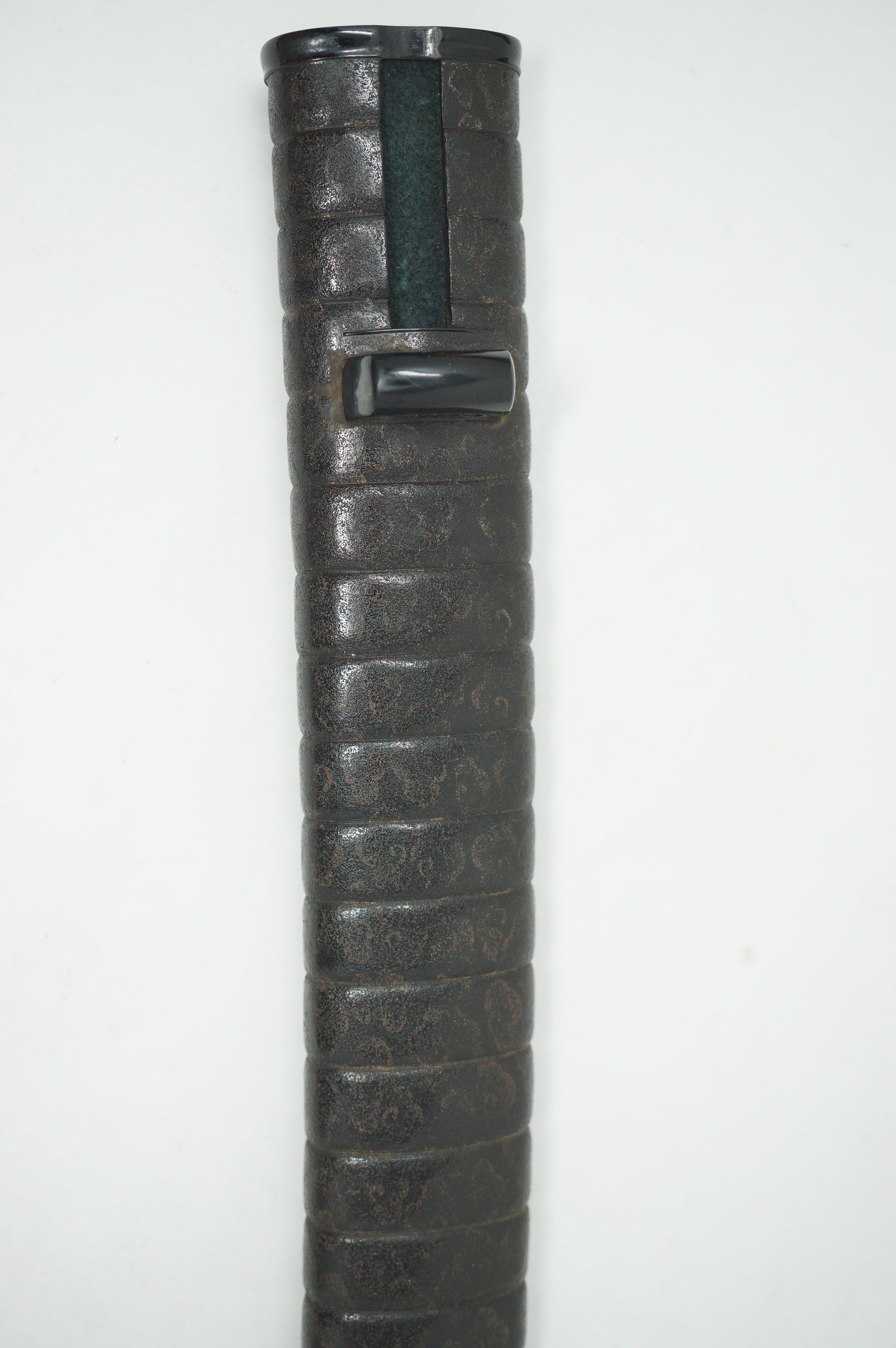 Japanese Sword Scabbard Authentic Saya Antique Original with Signed Kojiri from Japan 1127F4