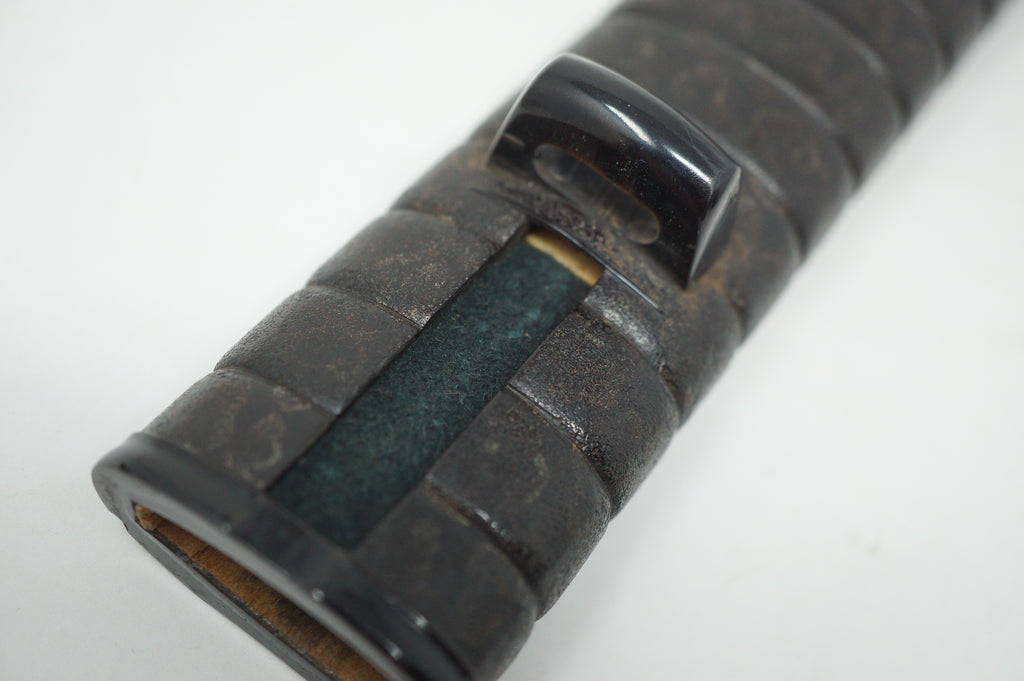 Japanese Sword Scabbard Authentic Saya Antique Original with Signed Kojiri from Japan 1127F4