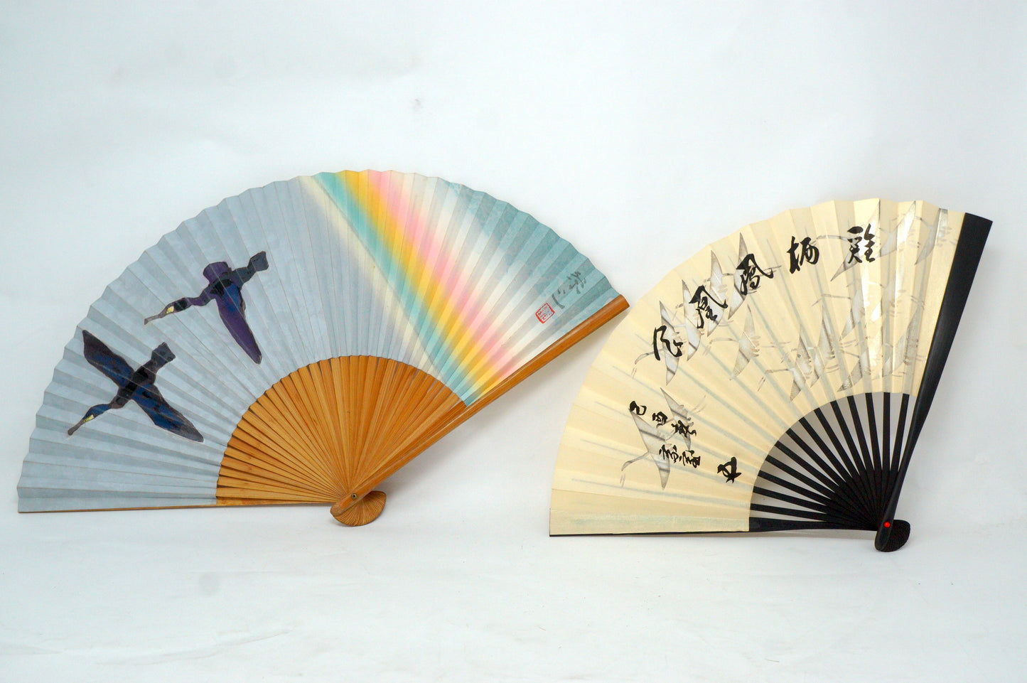 Japanische Sensu Faltfächer-Kollektion x10 Vintage Original 扇子 aus Japan 1127D4