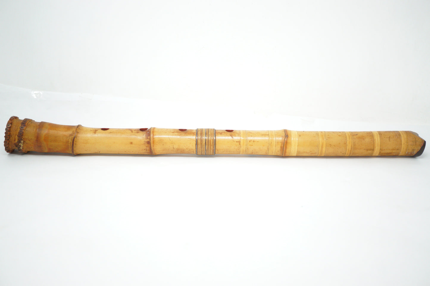 Japanese Shakuhachi Bamboo Flute Signed Original Vintage Instrument from Japan 1208D4