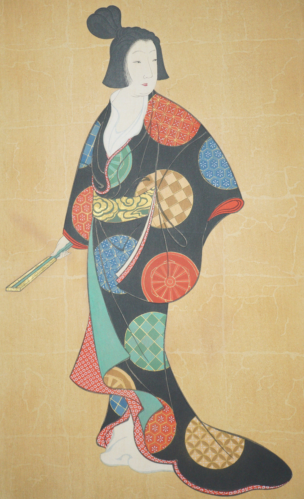 High Quality Binjinga Woodblockprint by Ishikawa Shinobu Vintage Recarved Edition 0622D4