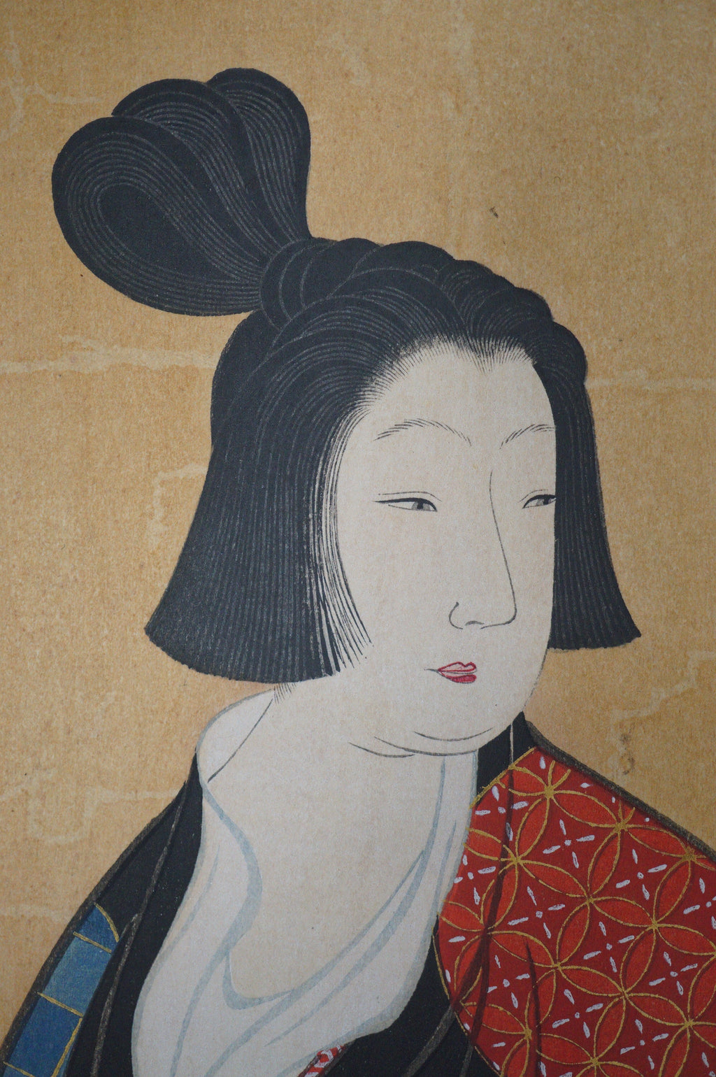 High Quality Binjinga Woodblockprint by Ishikawa Shinobu Vintage Recarved Edition 0622D4