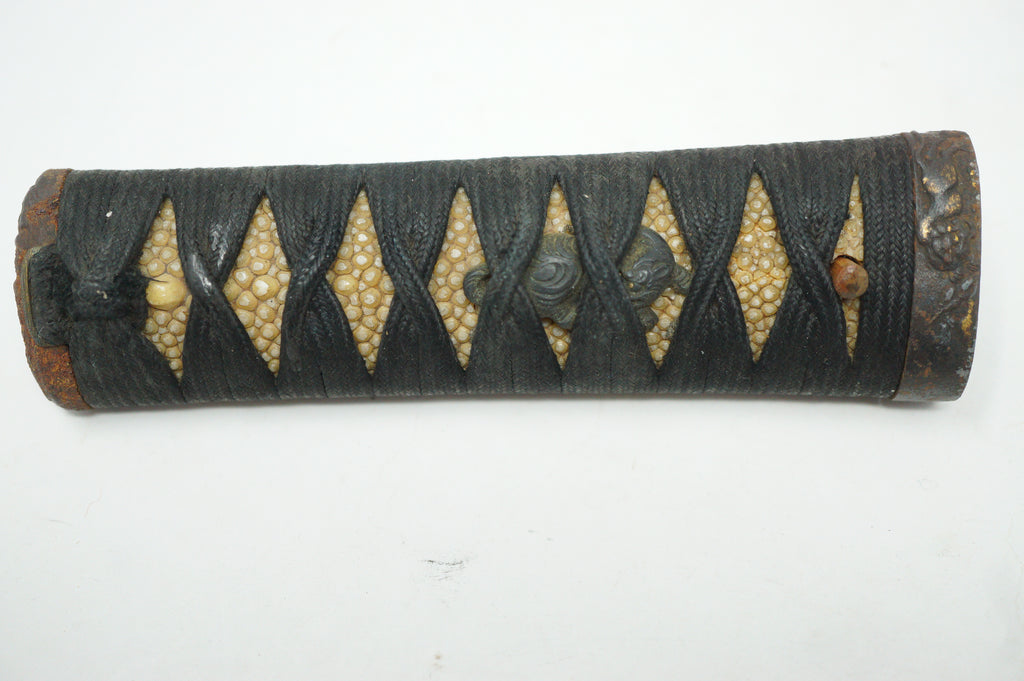 Japanische antike Wakizashi-Schwertteile inkl. feinem Kogai- und Kozuka-Set, Original aus Japan 0212F5
