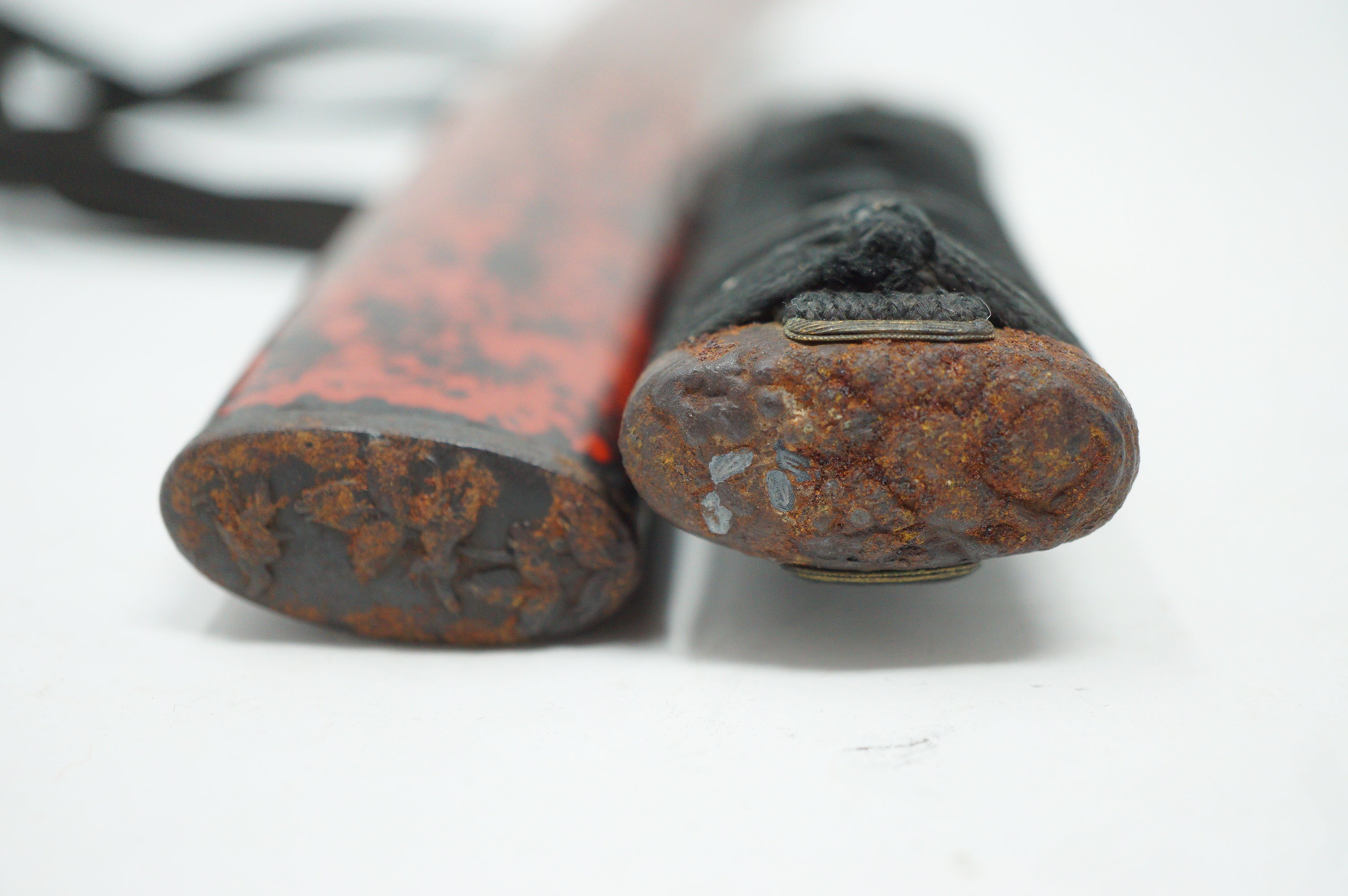 Japanische antike Wakizashi-Schwertteile inkl. feinem Kogai- und Kozuka-Set, Original aus Japan 0212F5