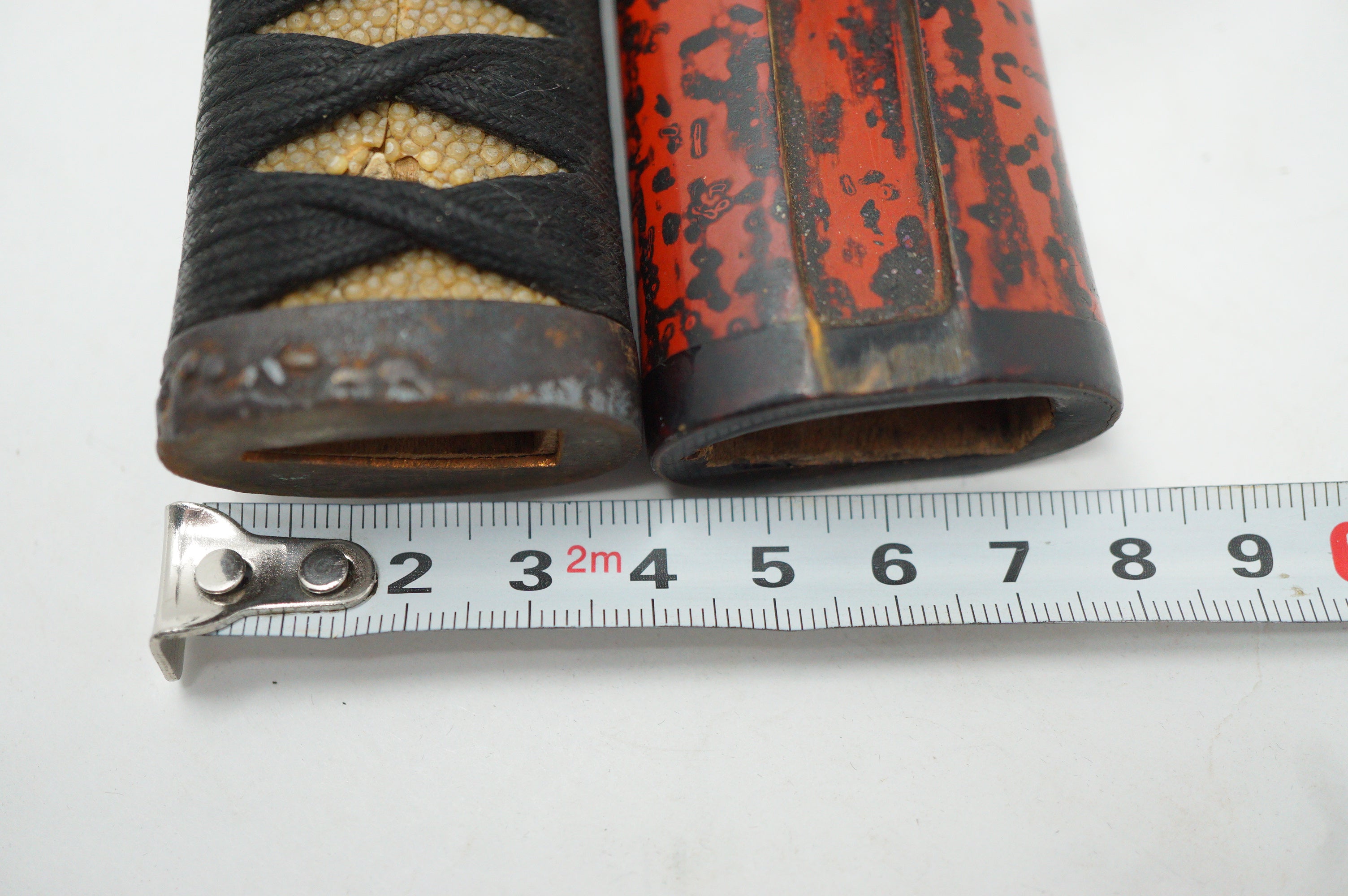 Japanische antike Wakizashi-Schwertteile inkl. feinem Kogai- und Kozuka-Set, Original aus Japan 0212F5