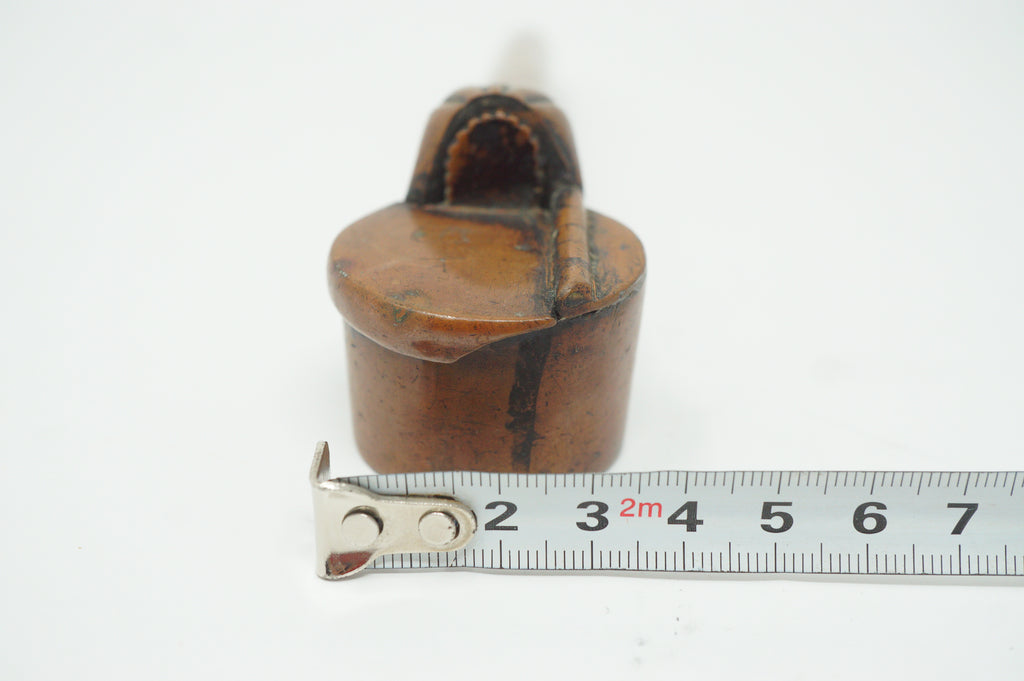 Japanese Portable Calligraphy Ink Container Antique Yatate made of Copper 0930F5