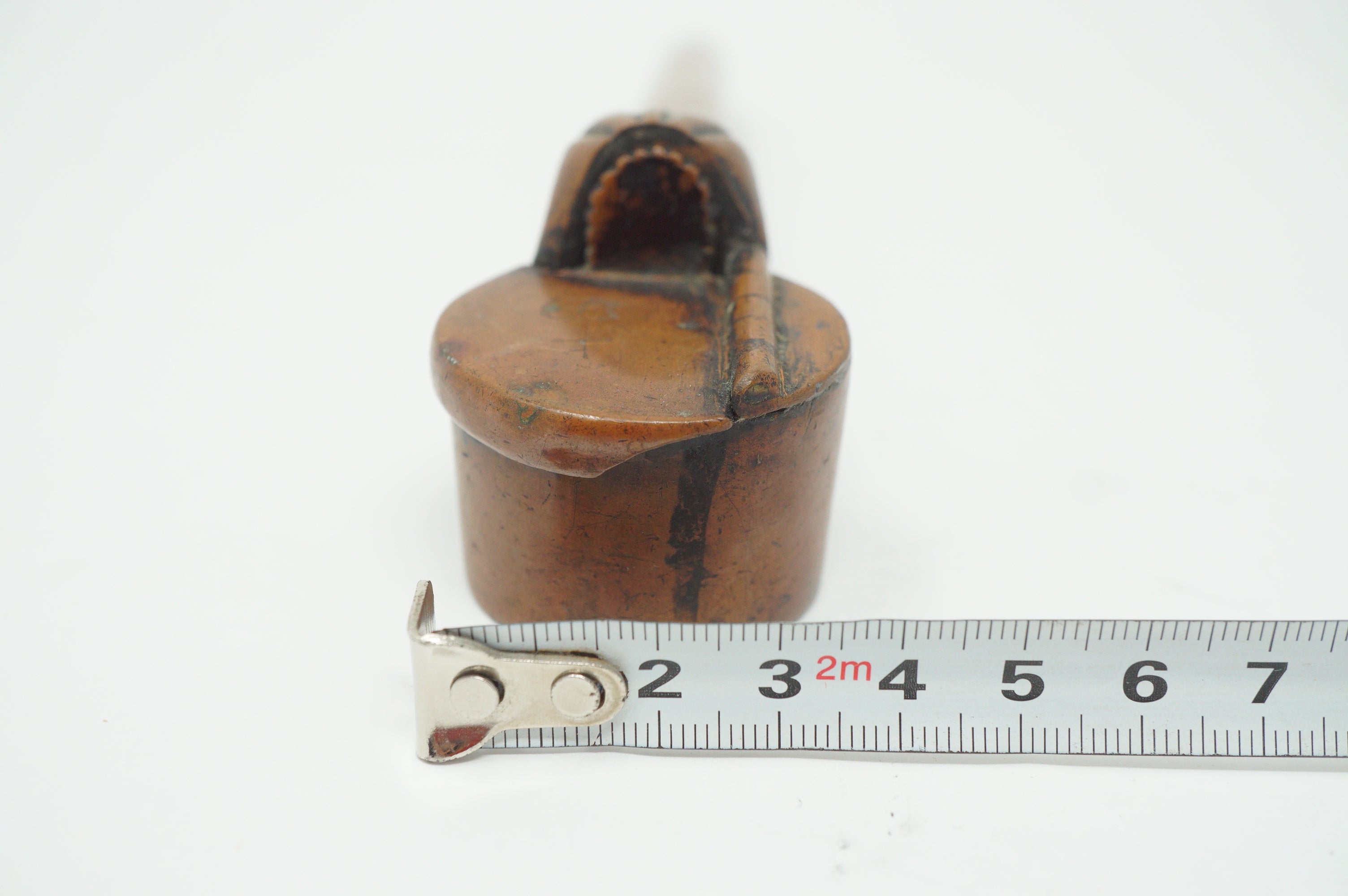 Japanese Portable Calligraphy Ink Container Antique Yatate made of Copper 0930F5