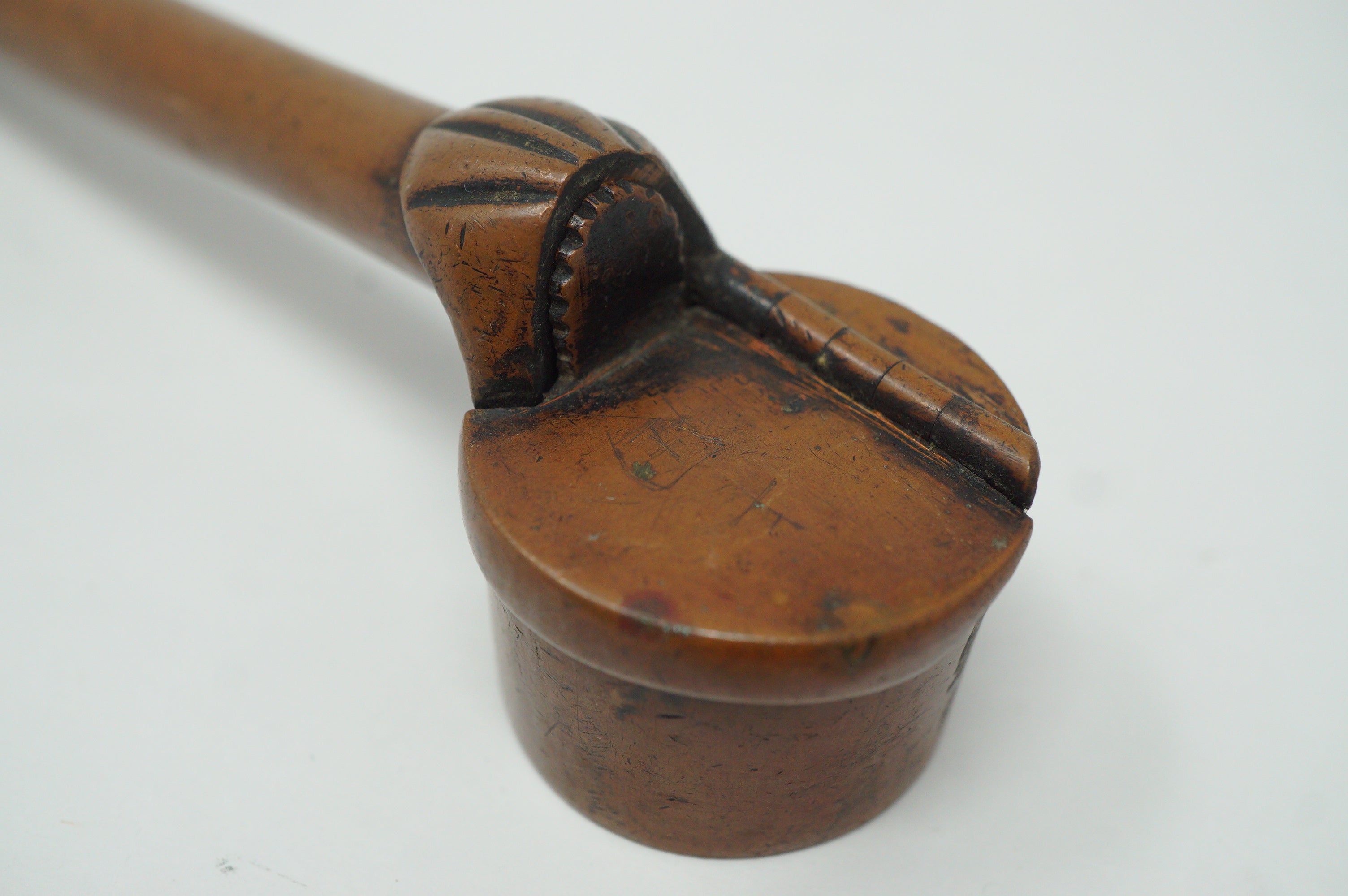 Japanese Portable Calligraphy Ink Container Antique Yatate made of Copper 0930F5