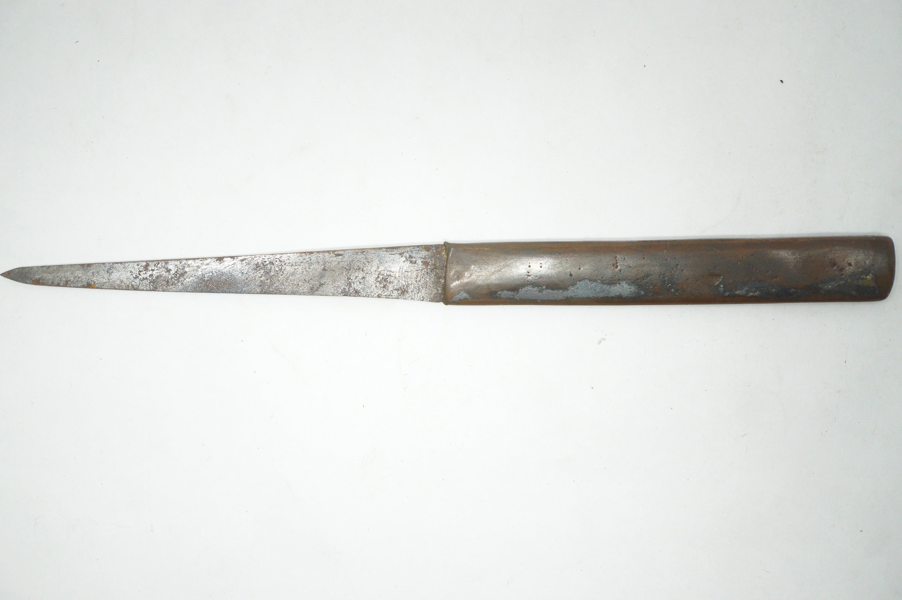 Antique Japanese Kogatana Utility Knife with Relief Kozuka Handle (Edo Period) 0714G5