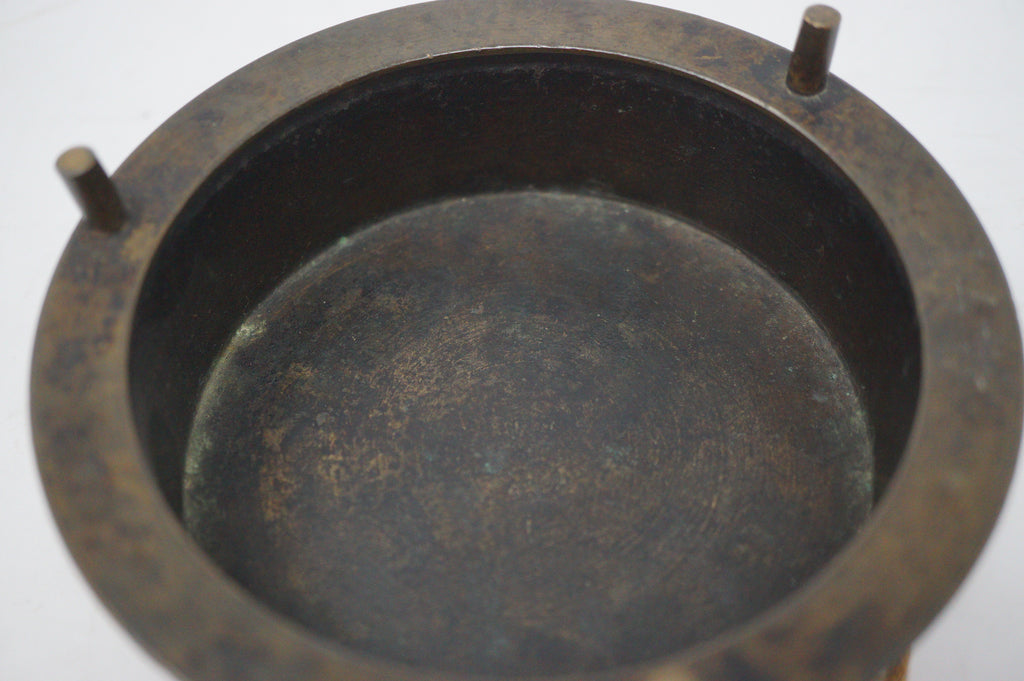 Japanische buddhistische Gesangsglocke, signiert, antik und original aus Japan 1101D5