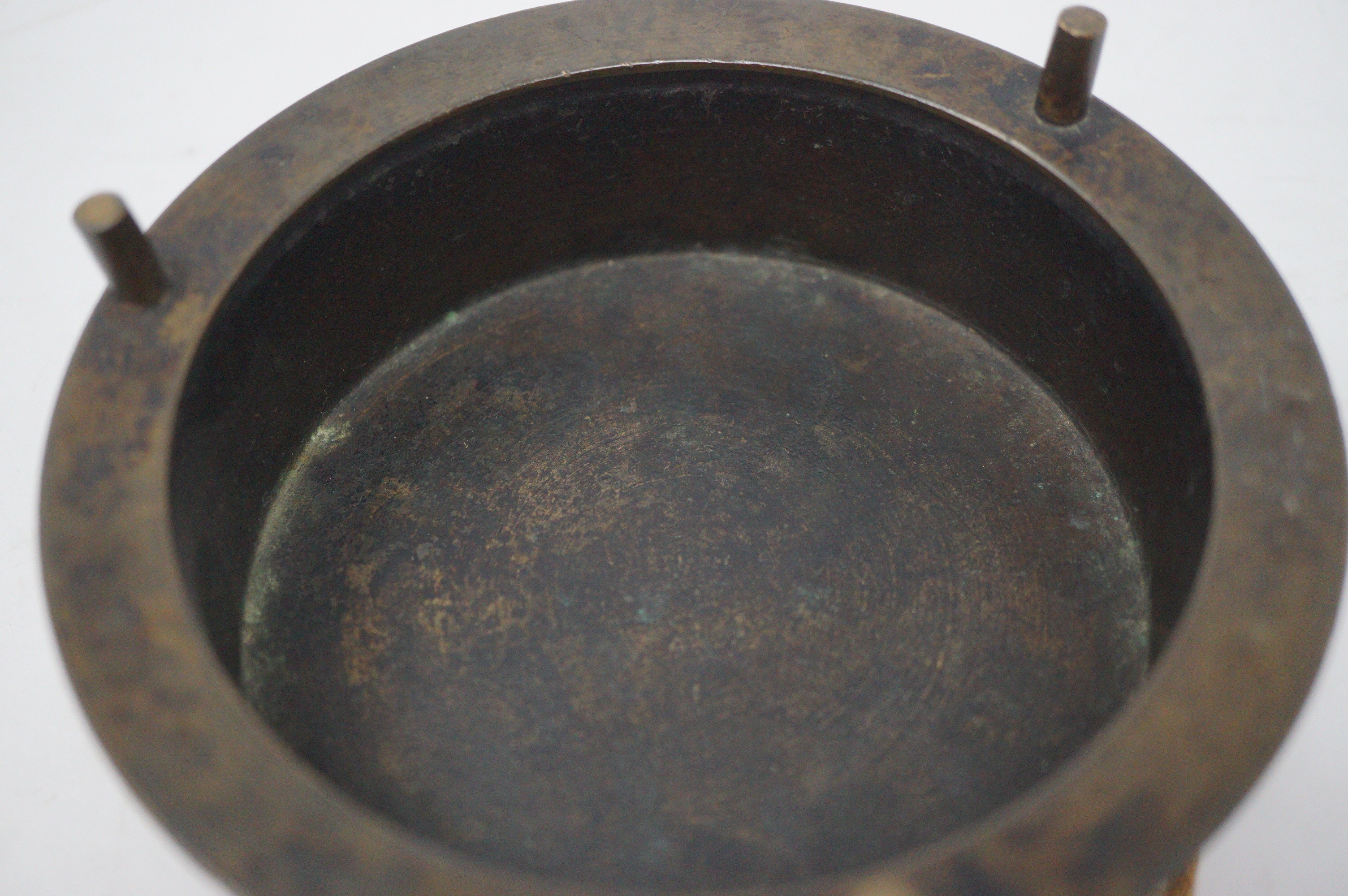 Japanische buddhistische Gesangsglocke, signiert, antik und original aus Japan 1101D5