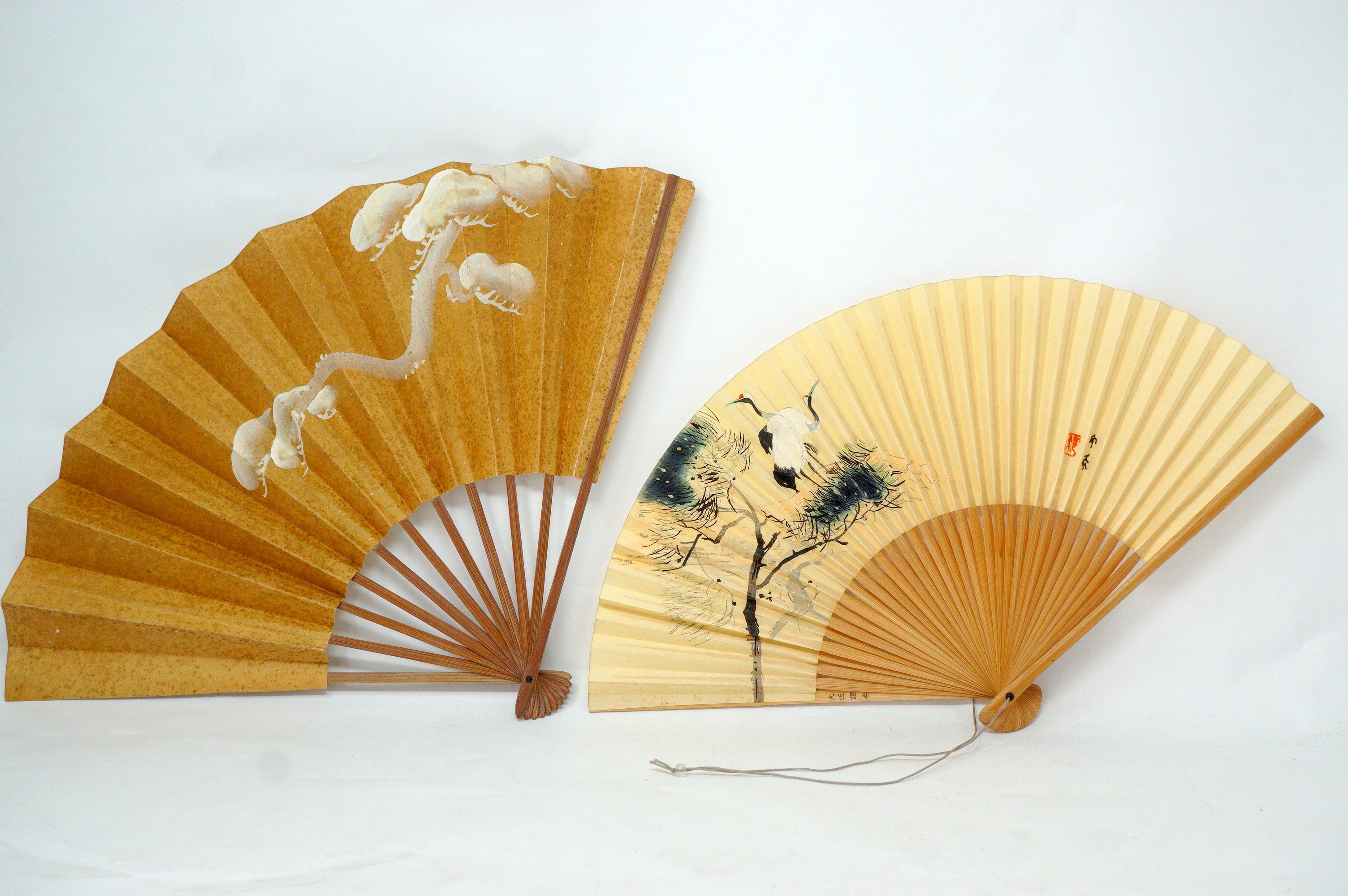 Japanische Sensu Faltfächer-Kollektion x10 Vintage Original 扇子 aus Japan 1127D5