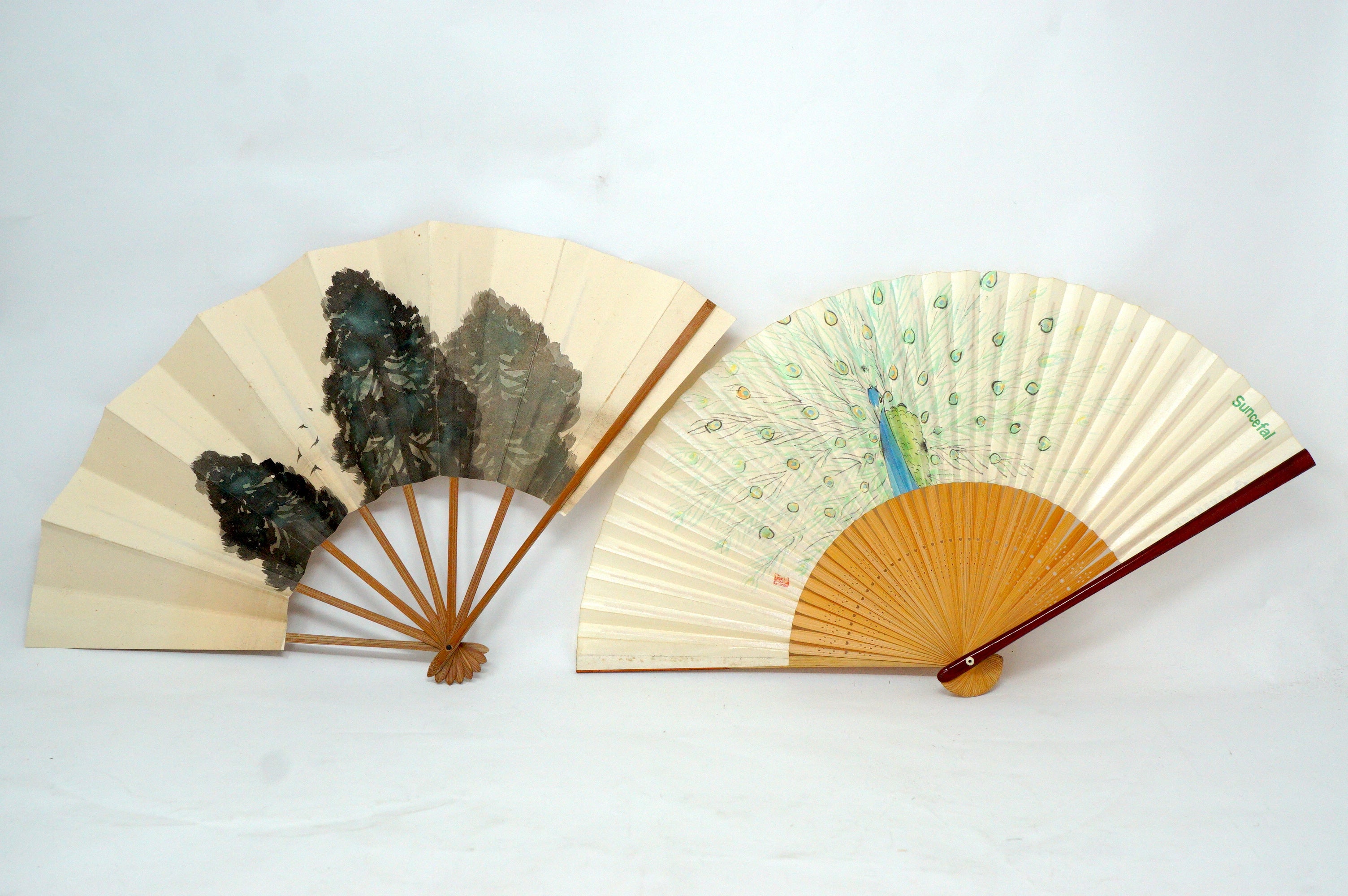 Japanische Sensu Faltfächer-Kollektion x10 Vintage Original 扇子 aus Japan 1127D5