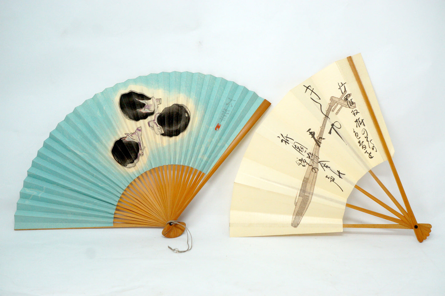 Japanese Sensu Folding Fan Collection x10 Vintage Original 扇子 from Japan 1127D5