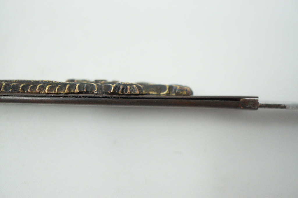 Antikes Wakizashi-Schwert mit Holzklinge und Zubehör 0602D5