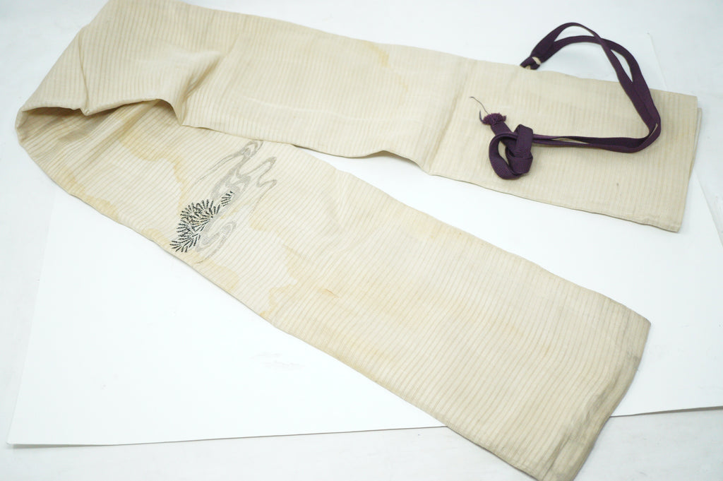 Antikes Wakizashi-Schwert mit Holzklinge und Zubehör 0602D5