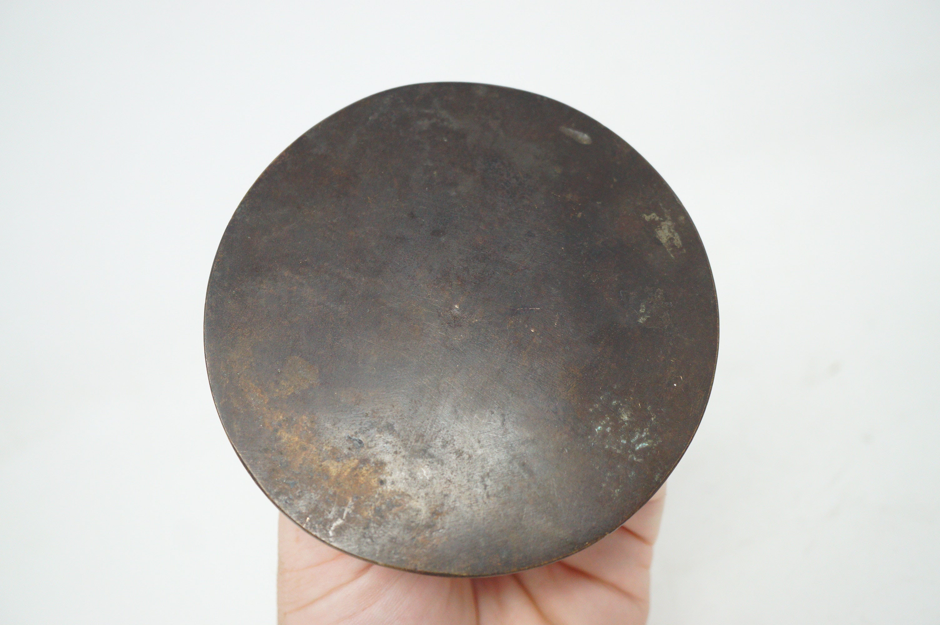 Antique Japanese Bronze Mirror with Horse Images 0619D5