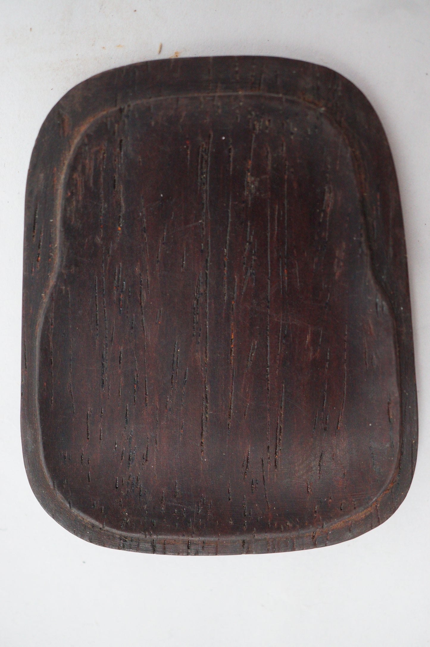 Quality Ink Stone with Fine Carvings & Wooden Lid Mini-Suzuri Original from Japan 0110F6