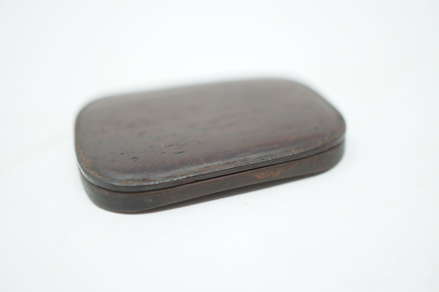 Quality Ink Stone with Fine Carvings & Wooden Lid Mini-Suzuri Original from Japan 0110F6