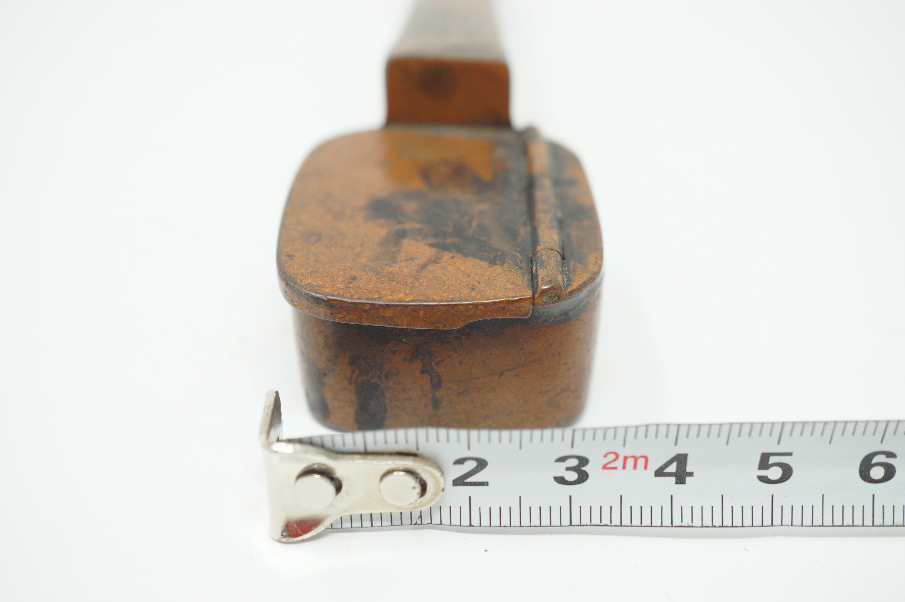 Japanese Portable Calligraphy Ink Container Antique Yatate made of Copper 0930F6